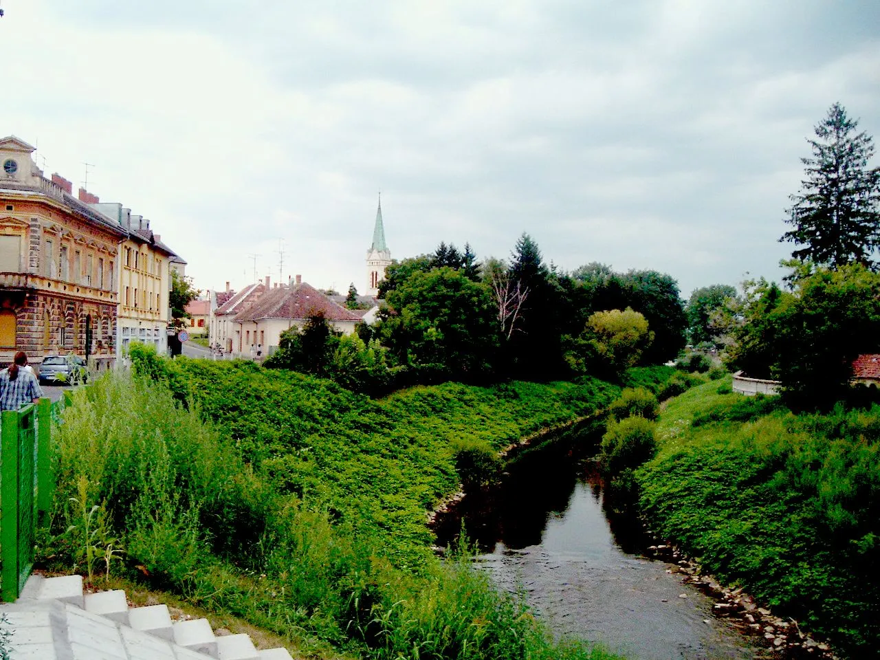 Photo showing: The River Rába (Raab) in Szentgotthárd