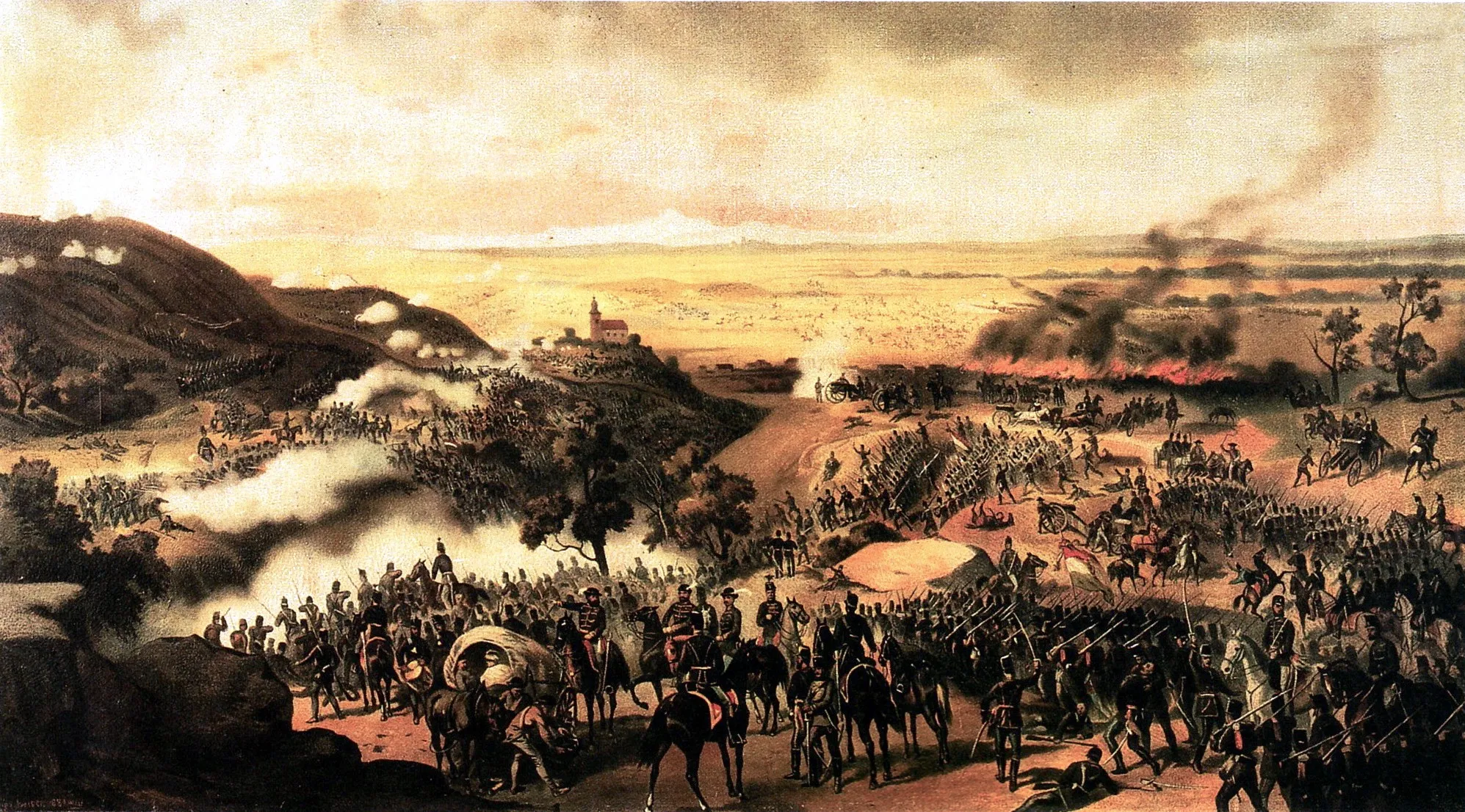 Photo showing: Az isaszegi csata 1849. április 6. Olajnyomat