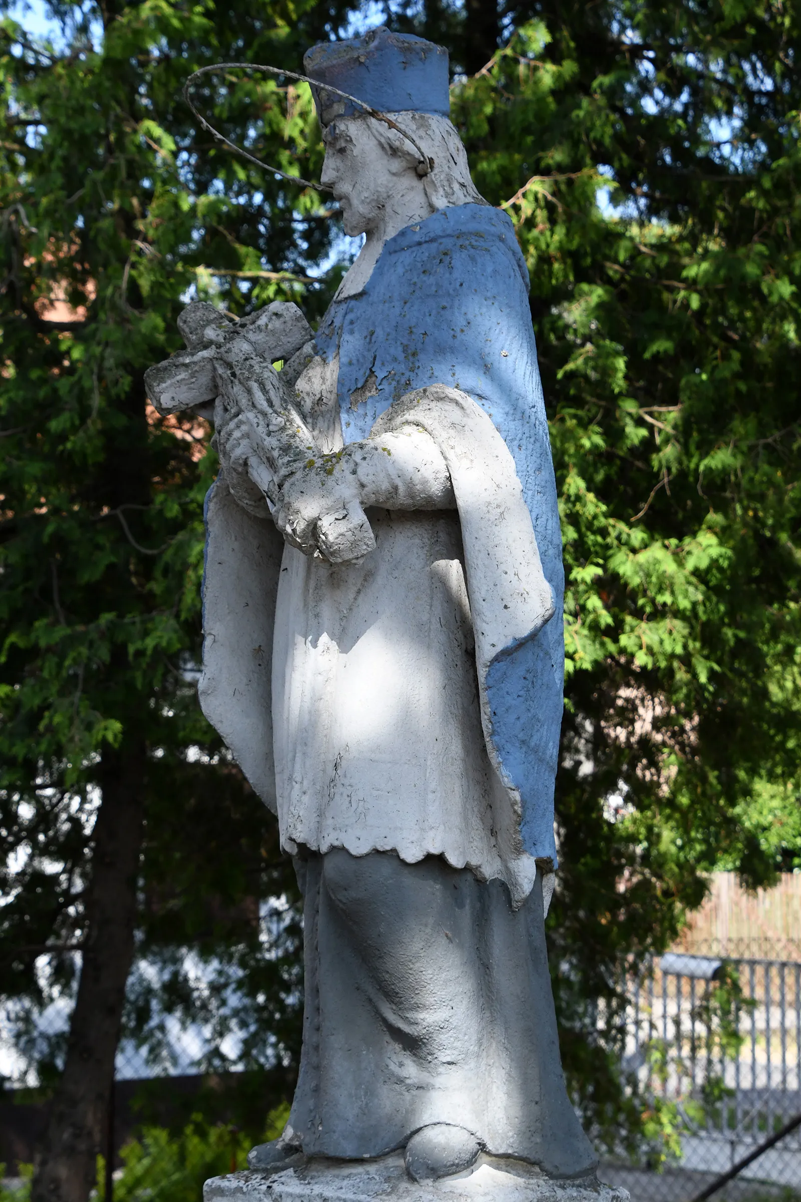 Photo showing: Statue of Saint John of Nepomuk in Szigetújfalu, Hungary
