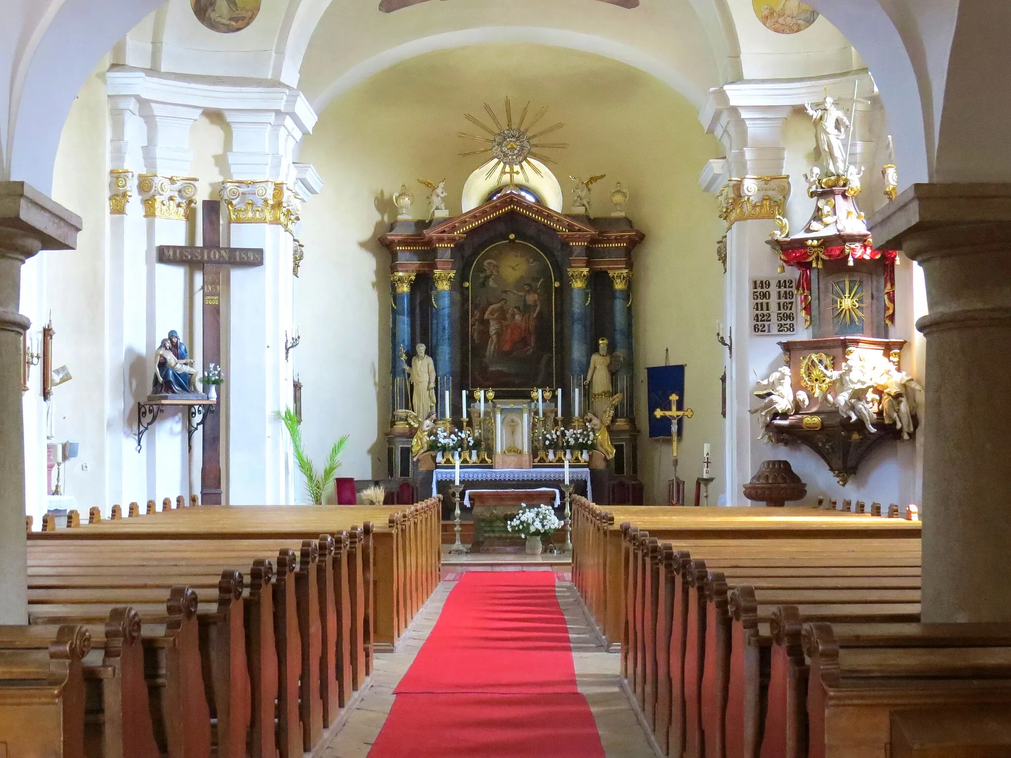 Photo showing: A zsámbéki Keresztelő Szent János születése-templom Barokk római katolikus plébániatemplom belső tere (Church of the Birth of St. John the Baptist Baroque Roman Catholic parish church interior - Zsámbék, Hungary)