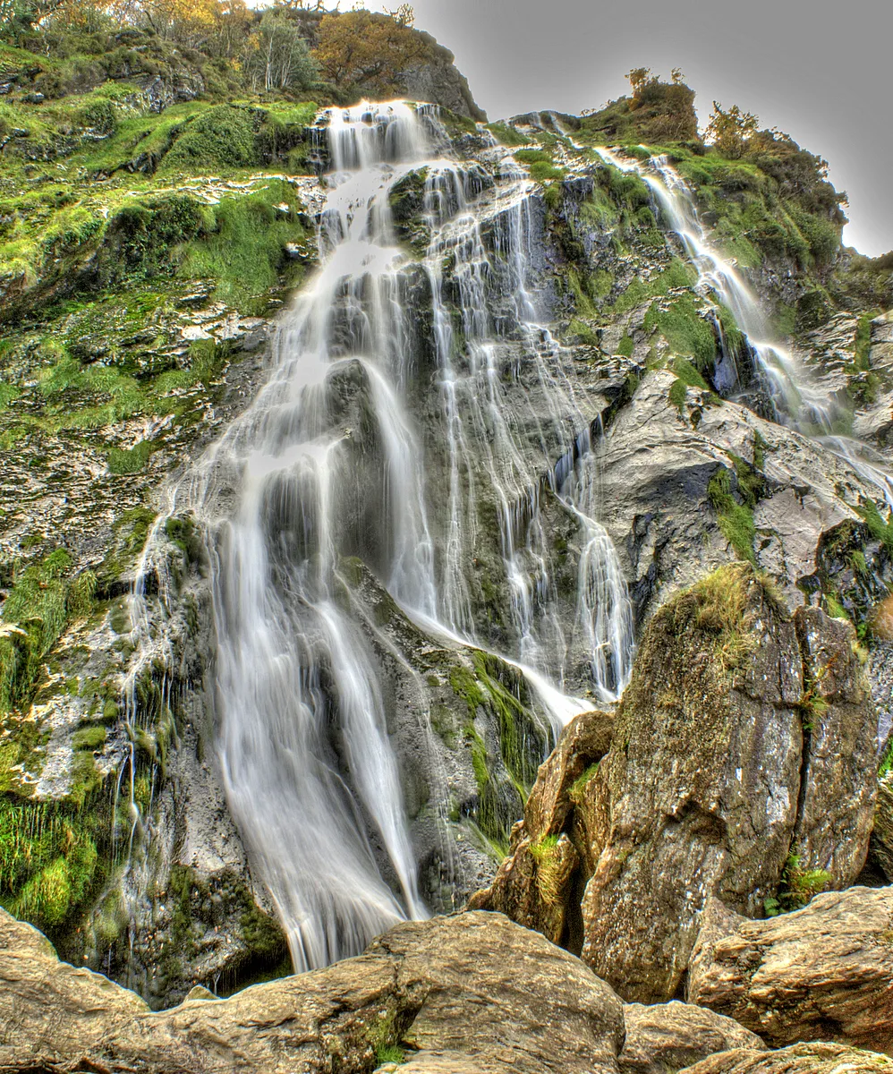 Photo showing: Powerscourt waterfall, Wicklow, Ireland.