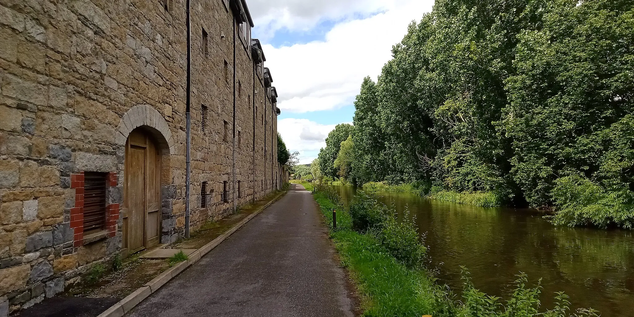 Photo showing: River Barrow and Barrow Way looking towards Bagenalstown Lock