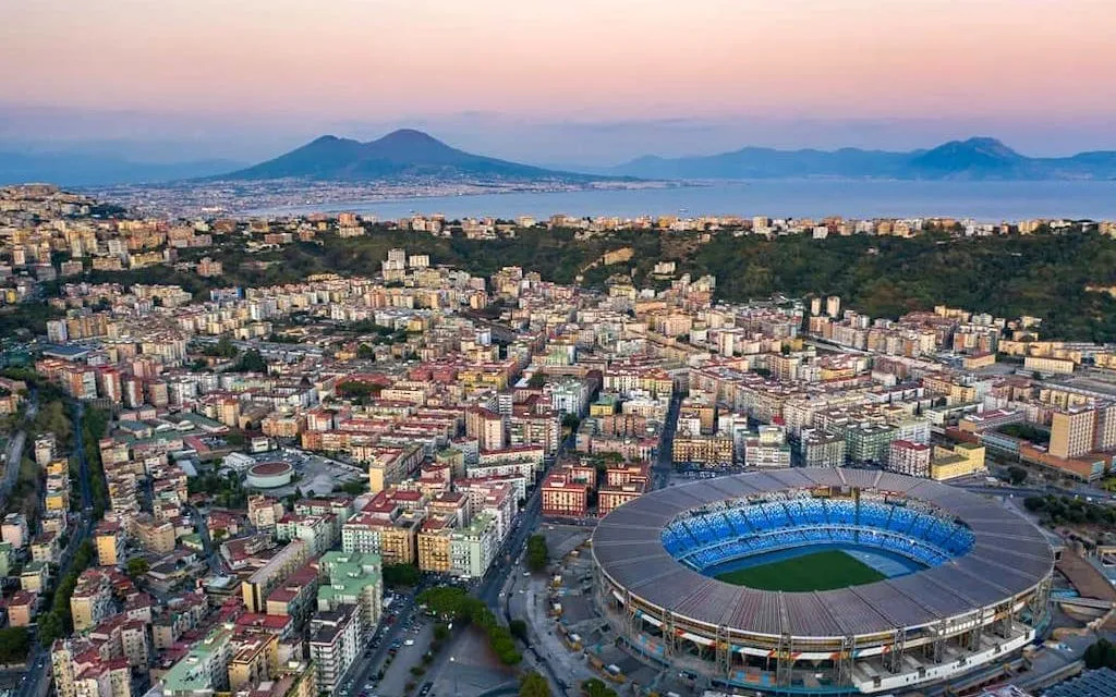 Photo showing: Vista aerea del quartiere di Fuorigrotta