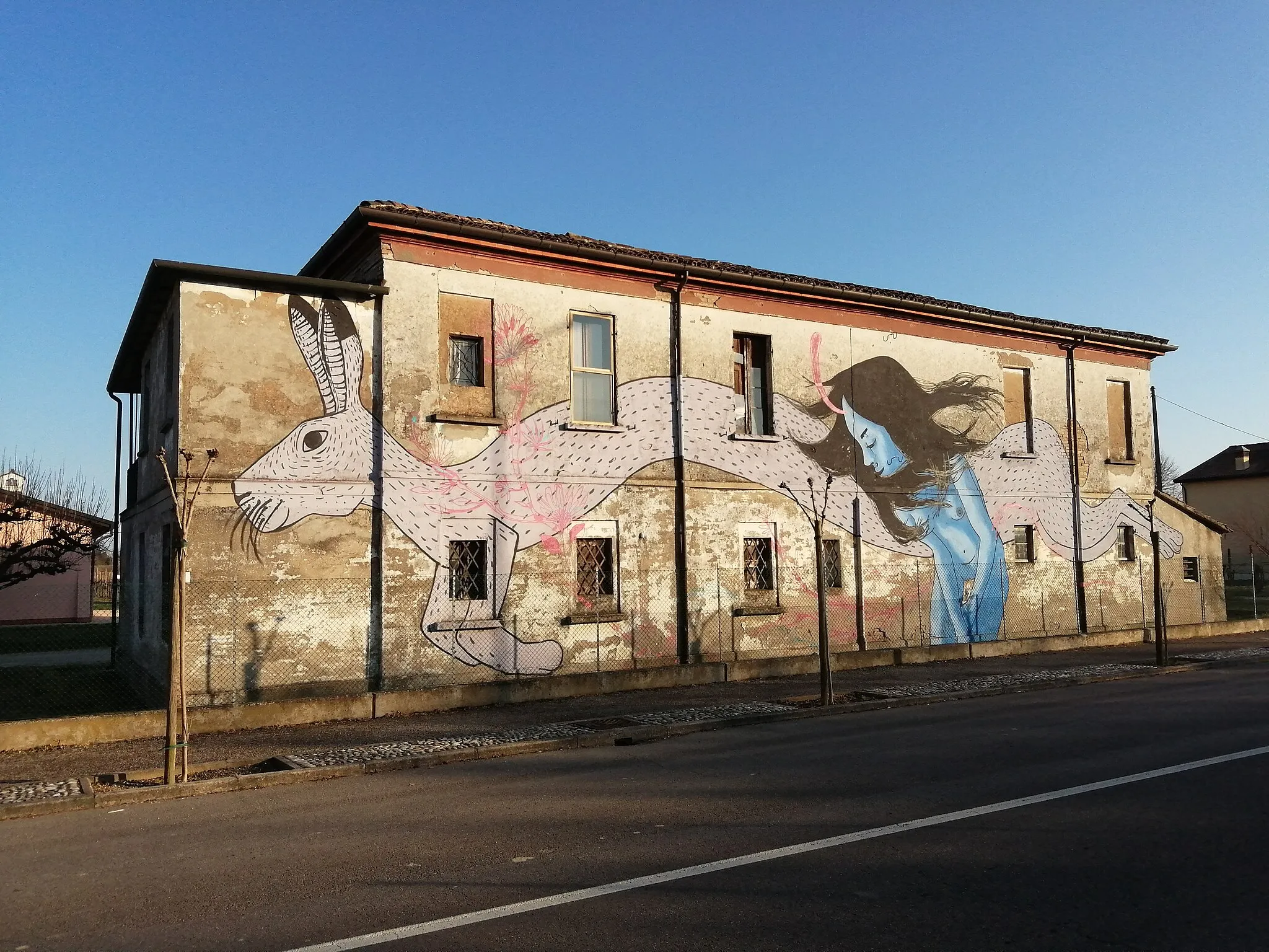 Photo showing: Murale a Cotignola nei pressi dello Stadio Comunale