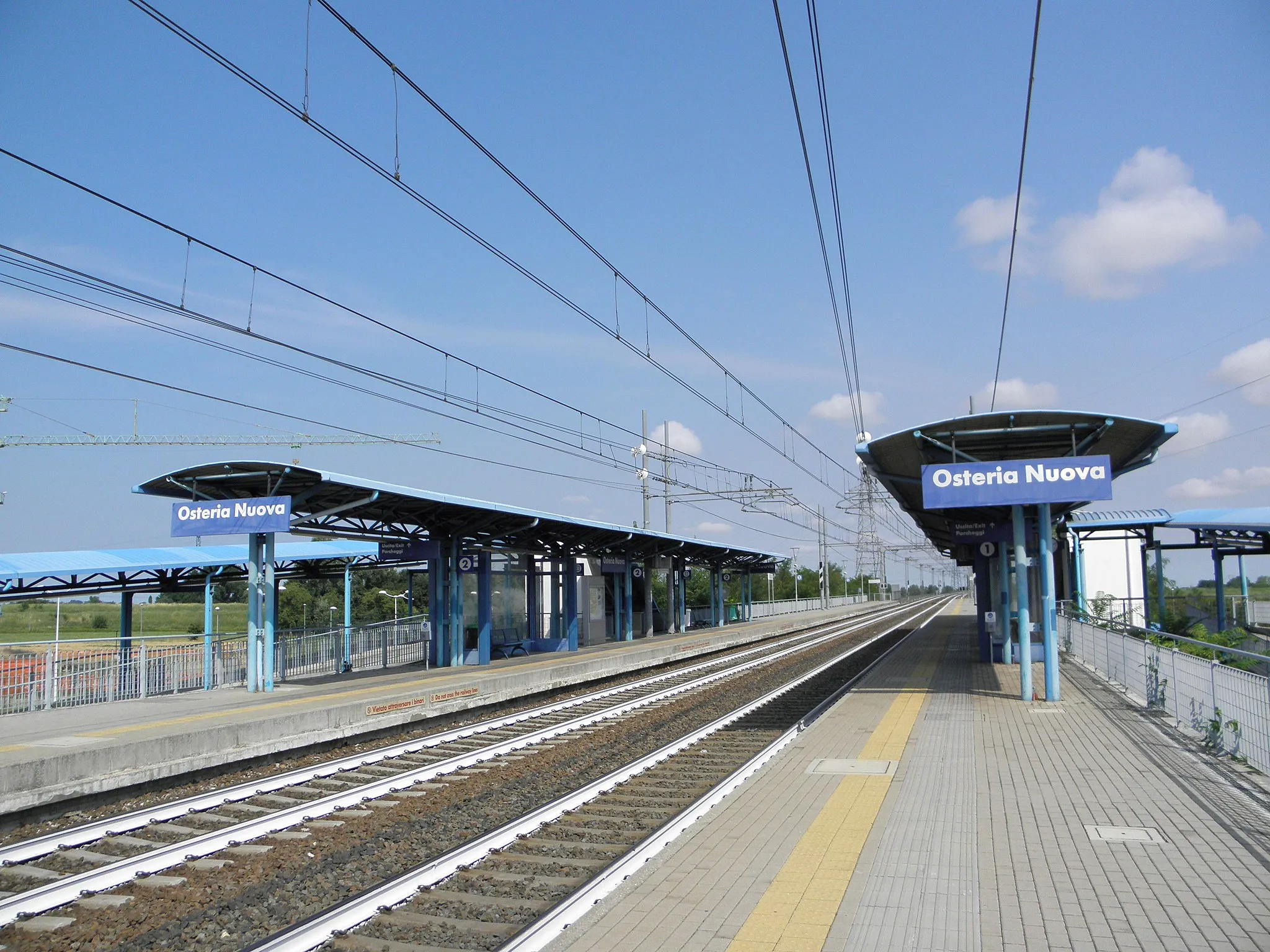 Photo showing: Stazione di Osteria Nuova, fermata ferroviaria dell'omonima frazione del comune di Sala Bolognese.