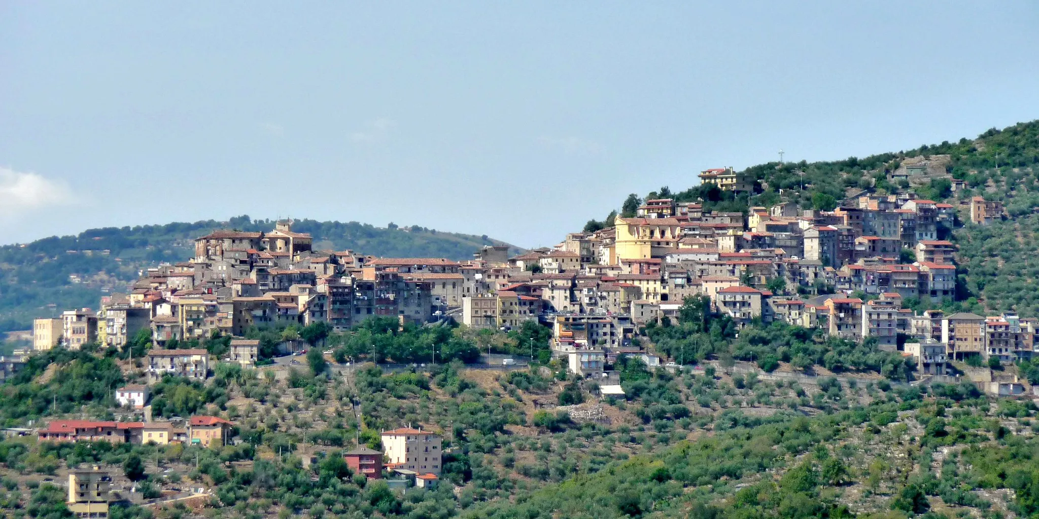 Photo showing: Panorama di Maenza da Roccagorga