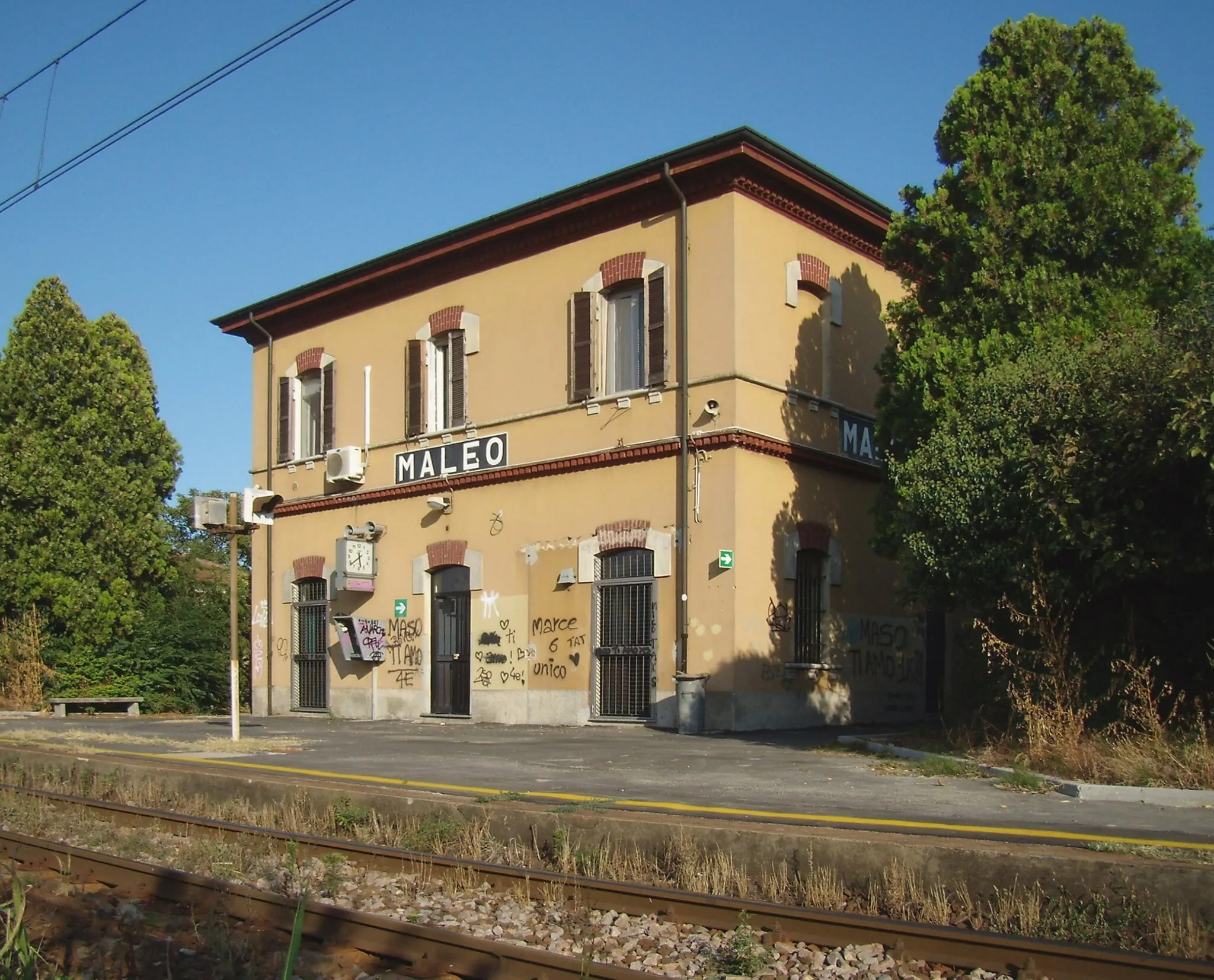 Photo showing: Railway station in Maleo (LO), Italy
