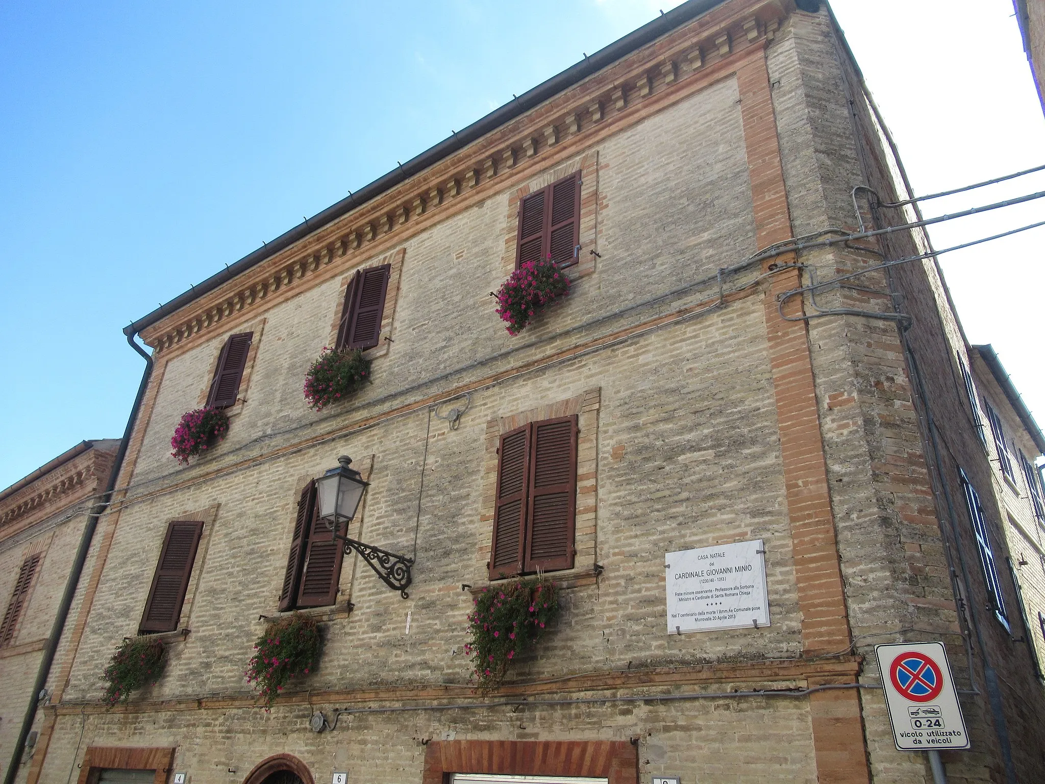 Photo showing: Morrovalle-Casa natale del cardinale Giovanni Minio