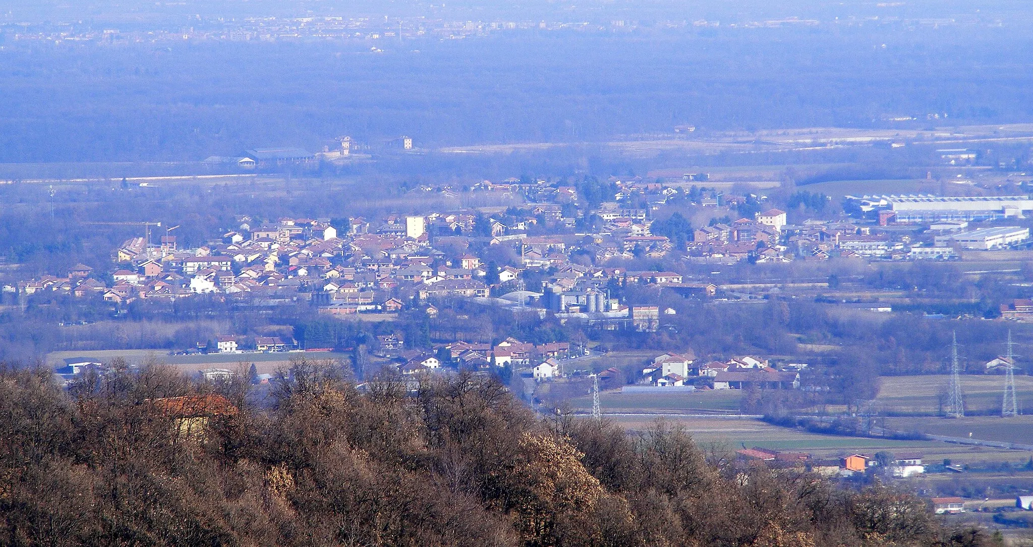 Photo showing: San Gillio (TO, Italy): panorama from north-east rideg of mount Musinè