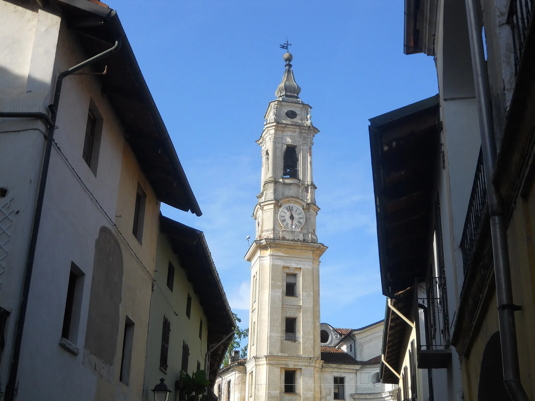 Photo showing: Campanile del Vittone, visto dal centro storico d Montanaro
