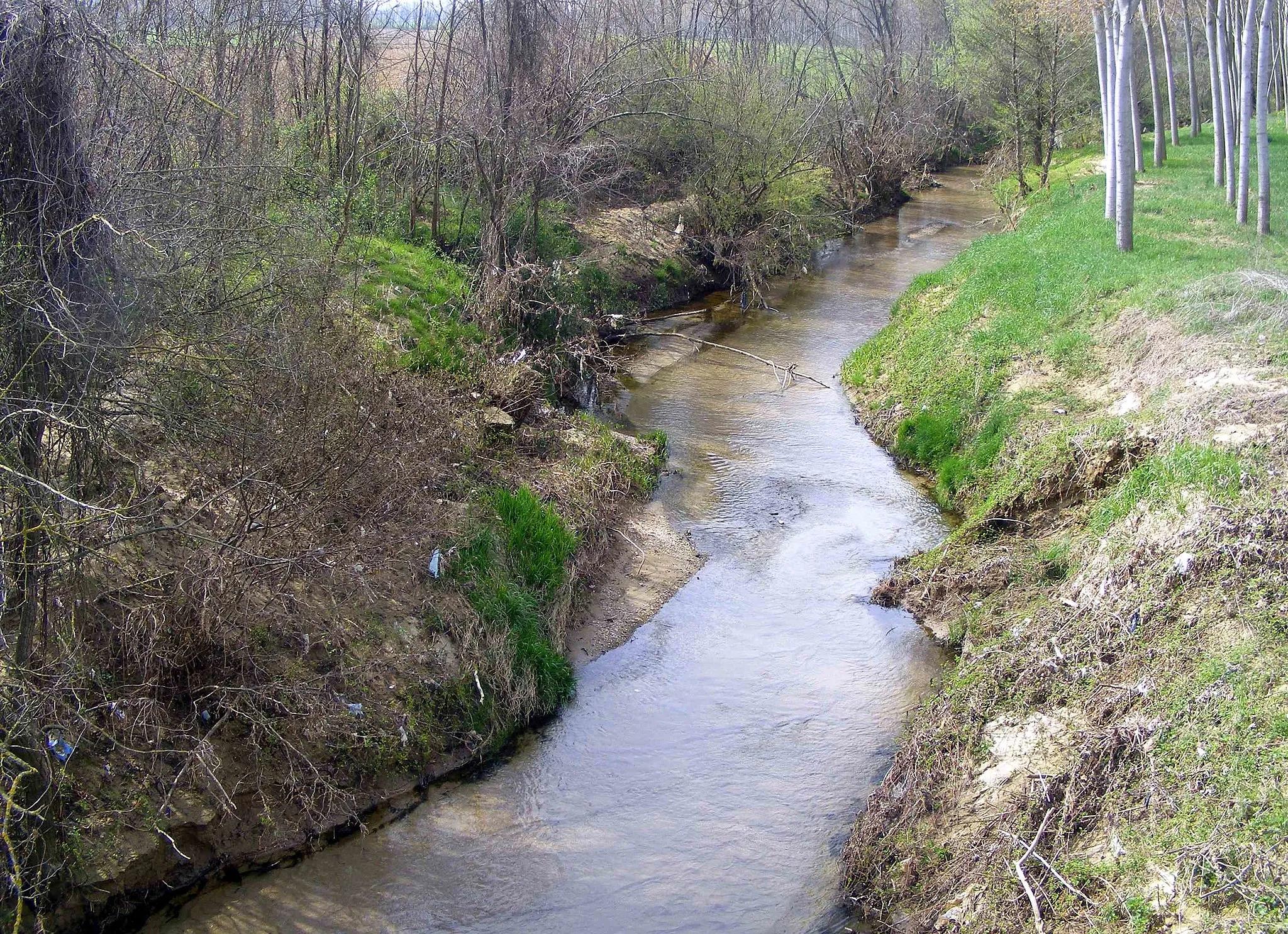 Photo showing: Rioverde from the bridge of the  Poirino-Carmagnola provincial road (TO, Italy)