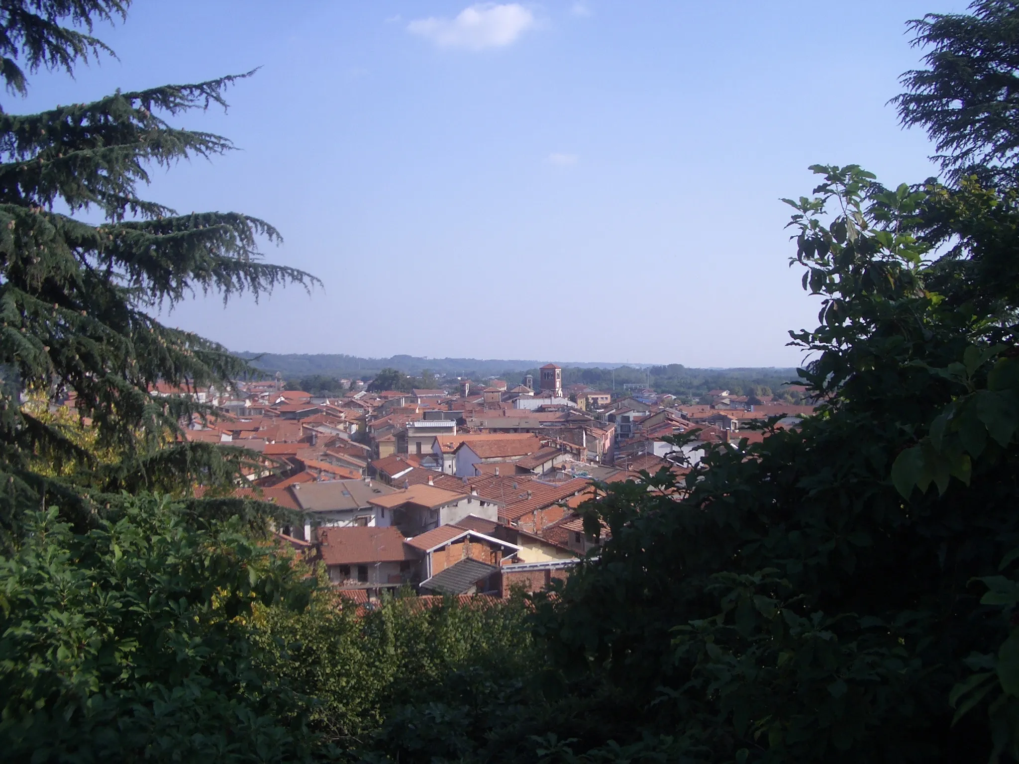 Photo showing: Landscape , Romagnano Sesia from Villa Caccia