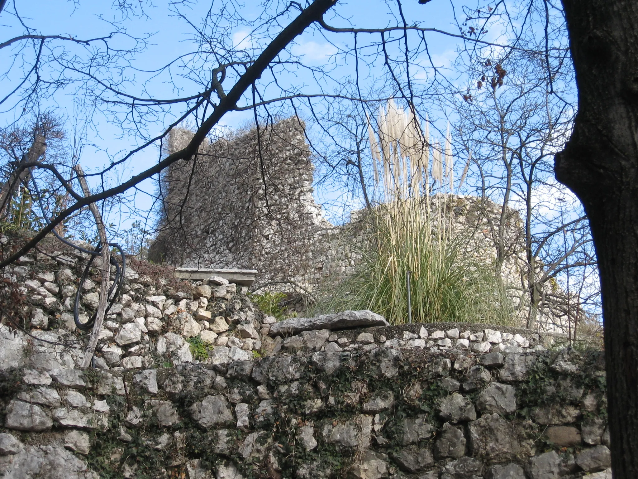 Photo showing: Mori (Italy): rests of the castle of Monte Albano.