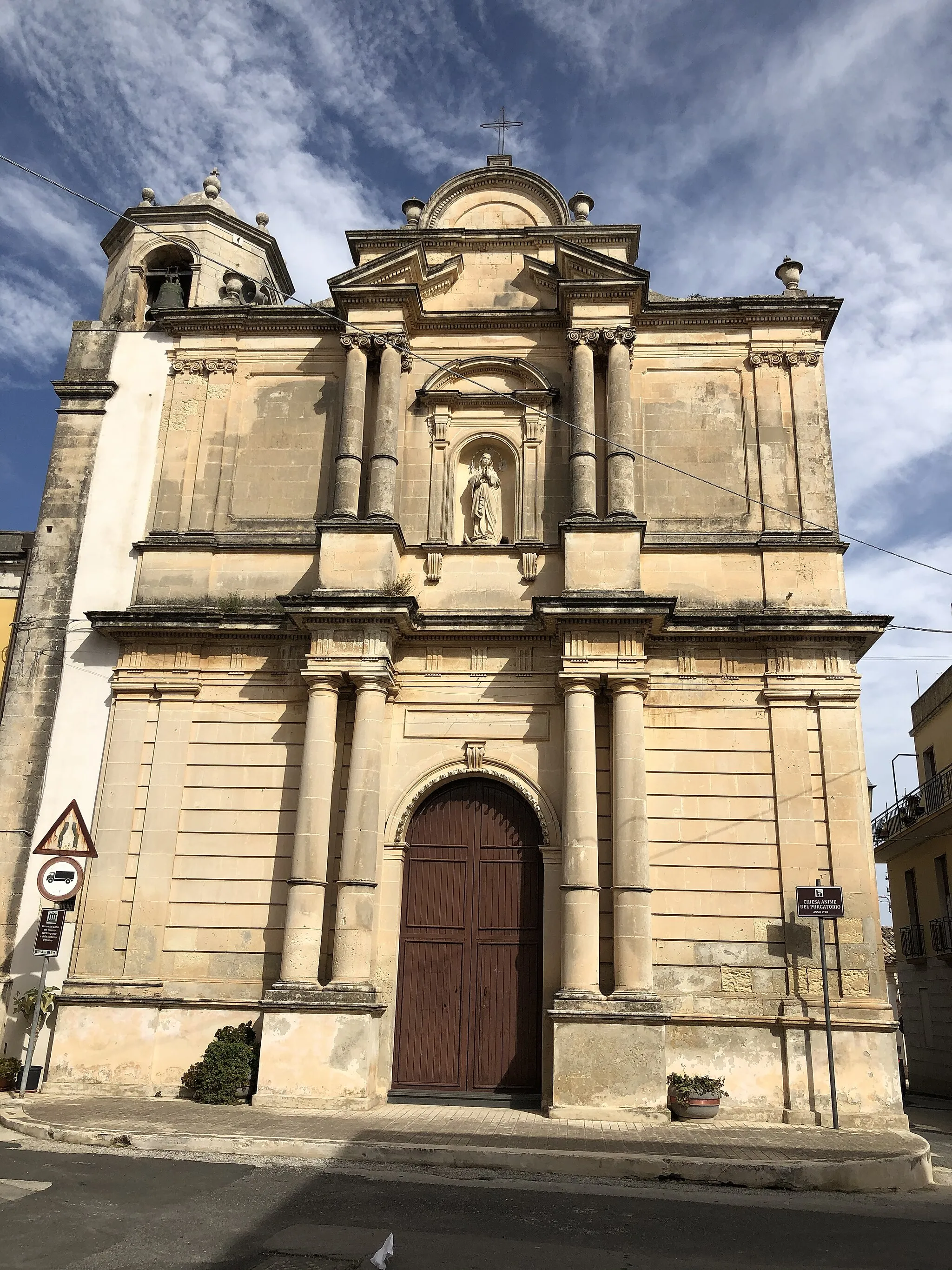 Photo showing: Chiesa delle anime del purgatorio (Canicattini Bagni)