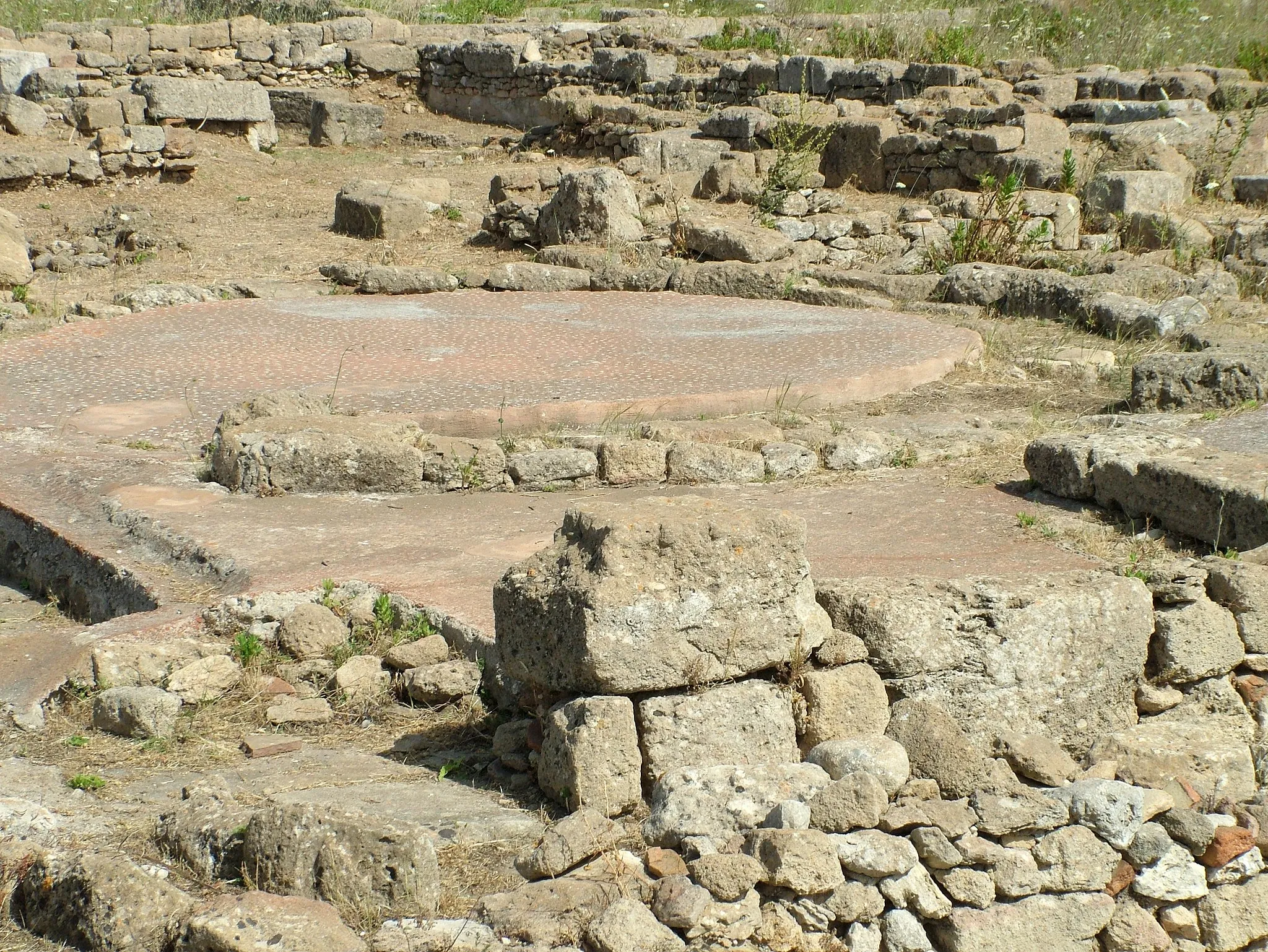 Photo showing: Megara Hyblaea, Sizilien, bei Augusta. The picture shows mosaics of a house in the near of the west gate.