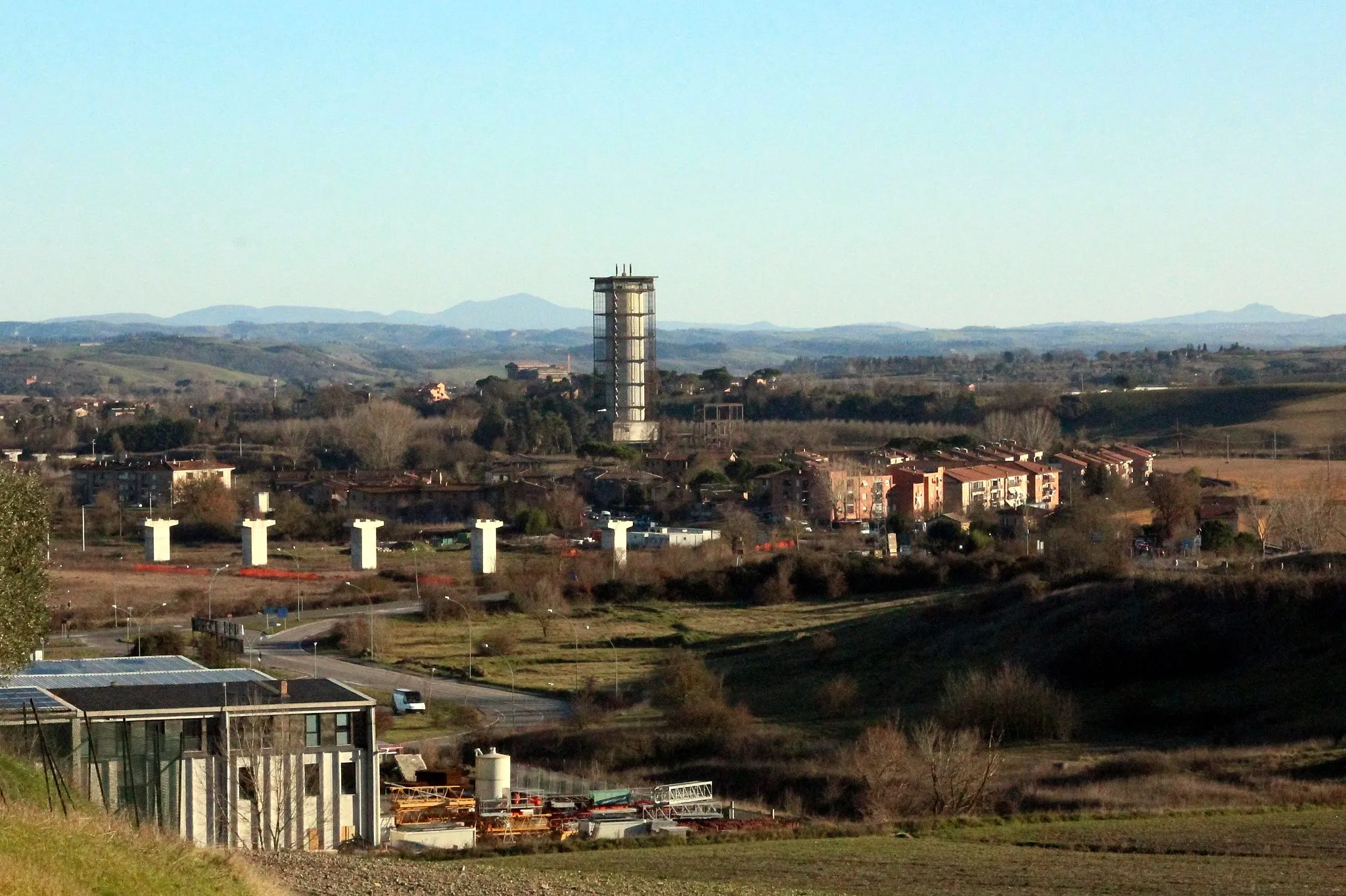 Photo showing: Panorama of Isola d’Arbia, hamlet of Siena, Province of Siena, Tuscany, Italy