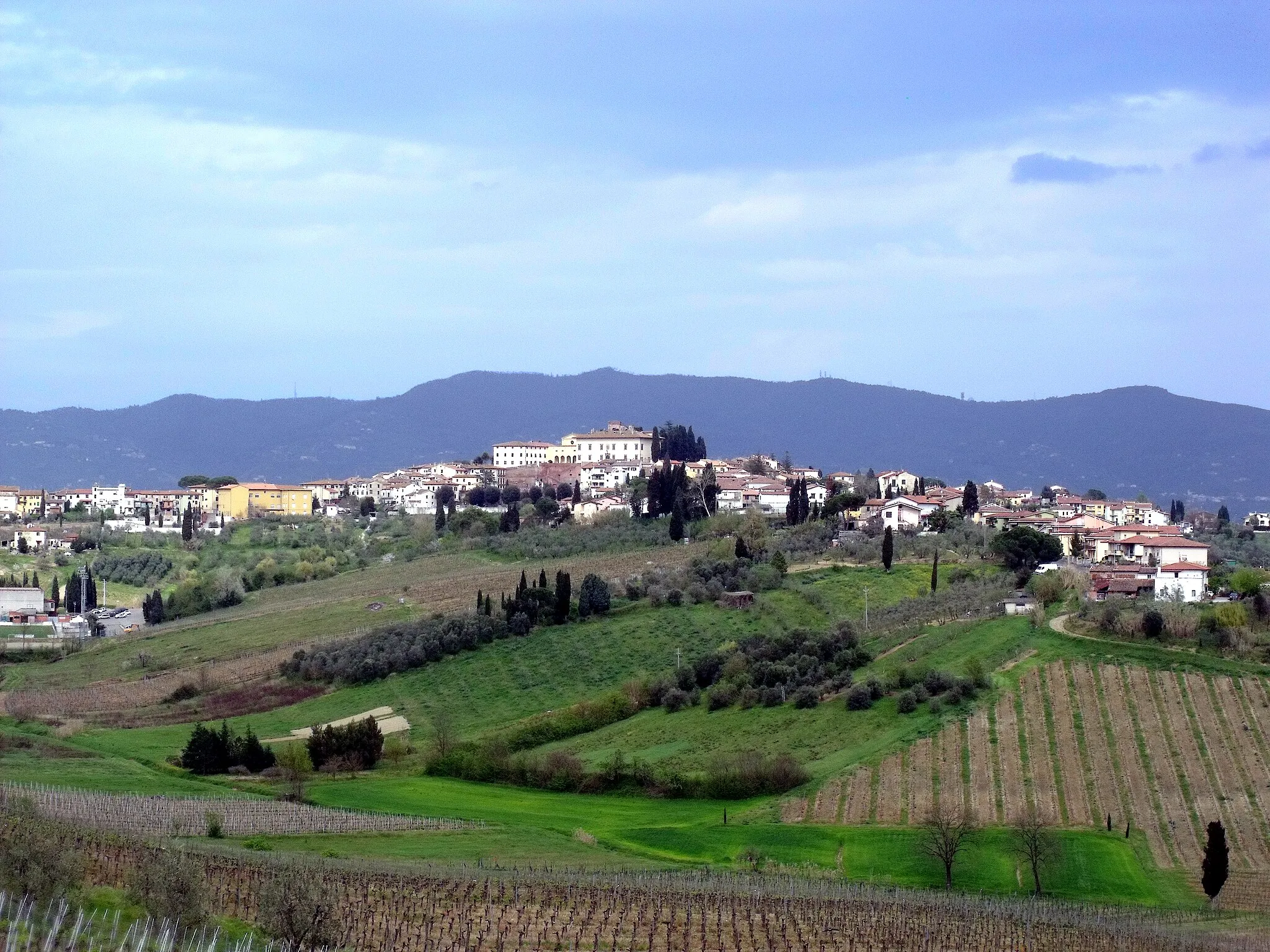 Photo showing: Panorama of Cerreto Guidi, Province of Florence, Tuscany, Italy