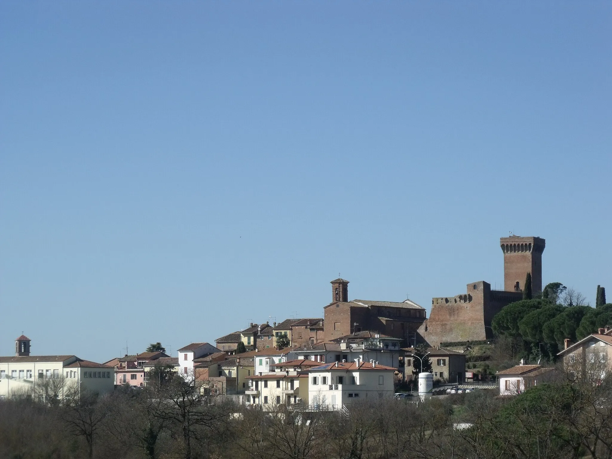 Photo showing: Panorama of Marciano della Chiana, Valdichiana, Province of Arezzo, Tuscany, Italy
