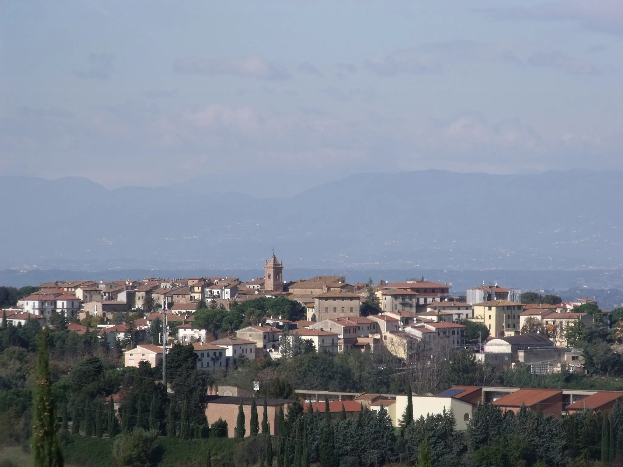 Photo showing: Panorama of Montaione, Province of Florence, Tuscany, Italy