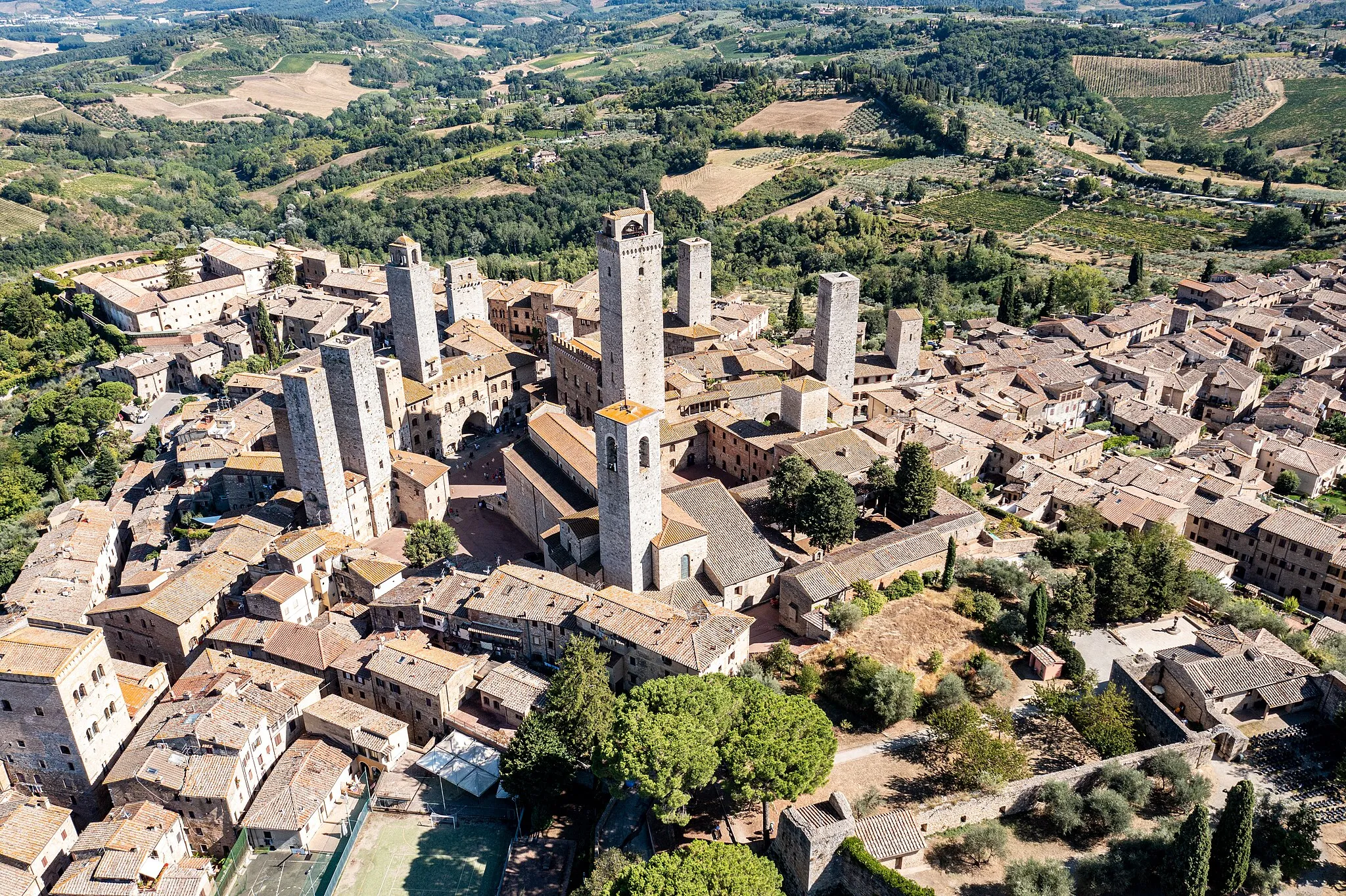 Photo showing: Blick über San Gimignano in der Toscana, Sept. 2021