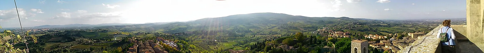 Photo showing: South View from Torre Grossa, San Gimignano