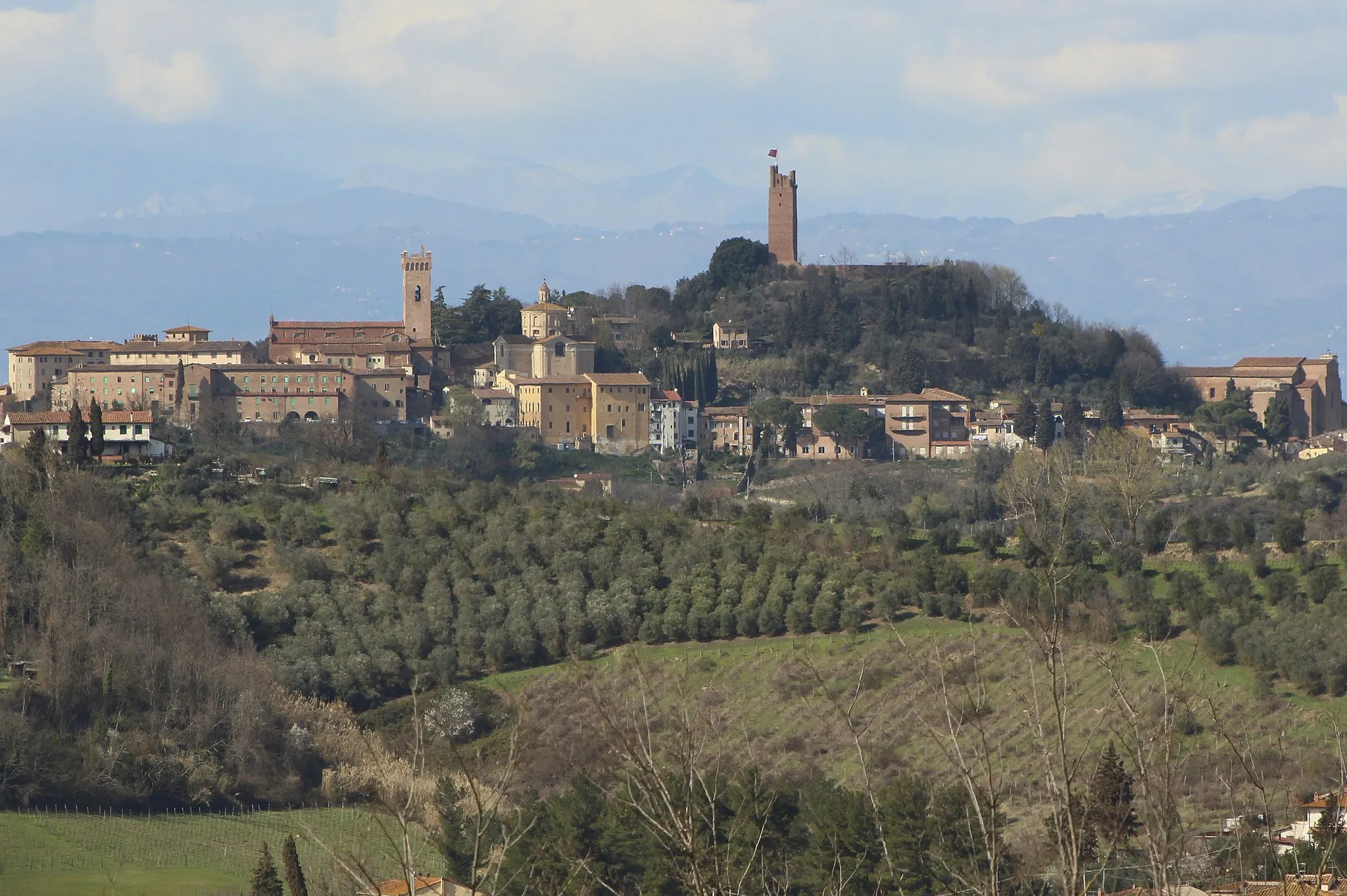 Photo showing: Panorama of San Miniato, Province of Pisa, Tuscany, Italy