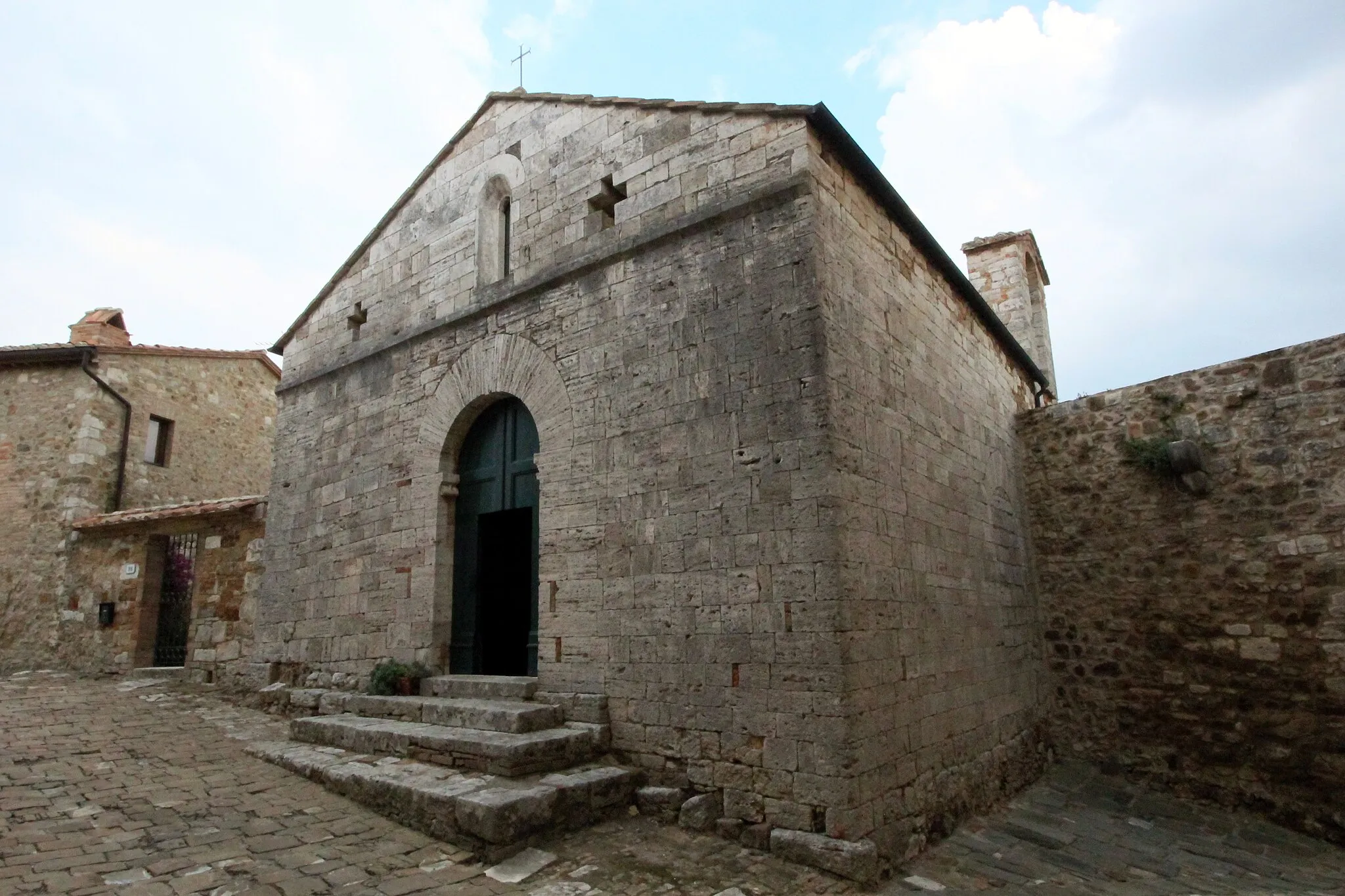 Photo showing: Church San Biagio a Vignoni, in Vignoni Alto, part of Bagno Vignoni, hamlet of San Quirico d'Orcia, Province of Siena, Tuscany, Italy