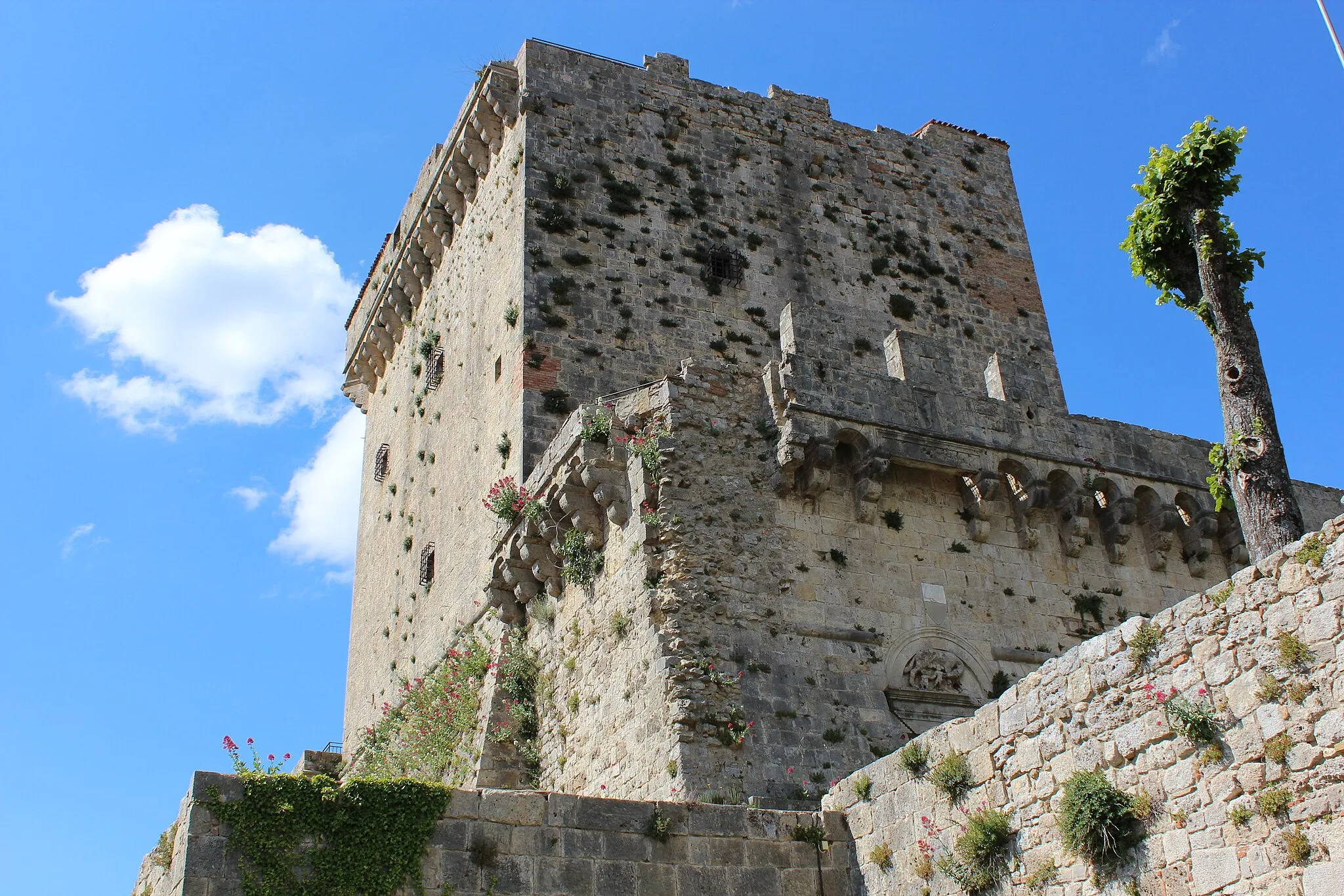 Photo showing: View of the Castle Castello di Sarteano in Sarteano, Province of Siena, Tuscany, Italy