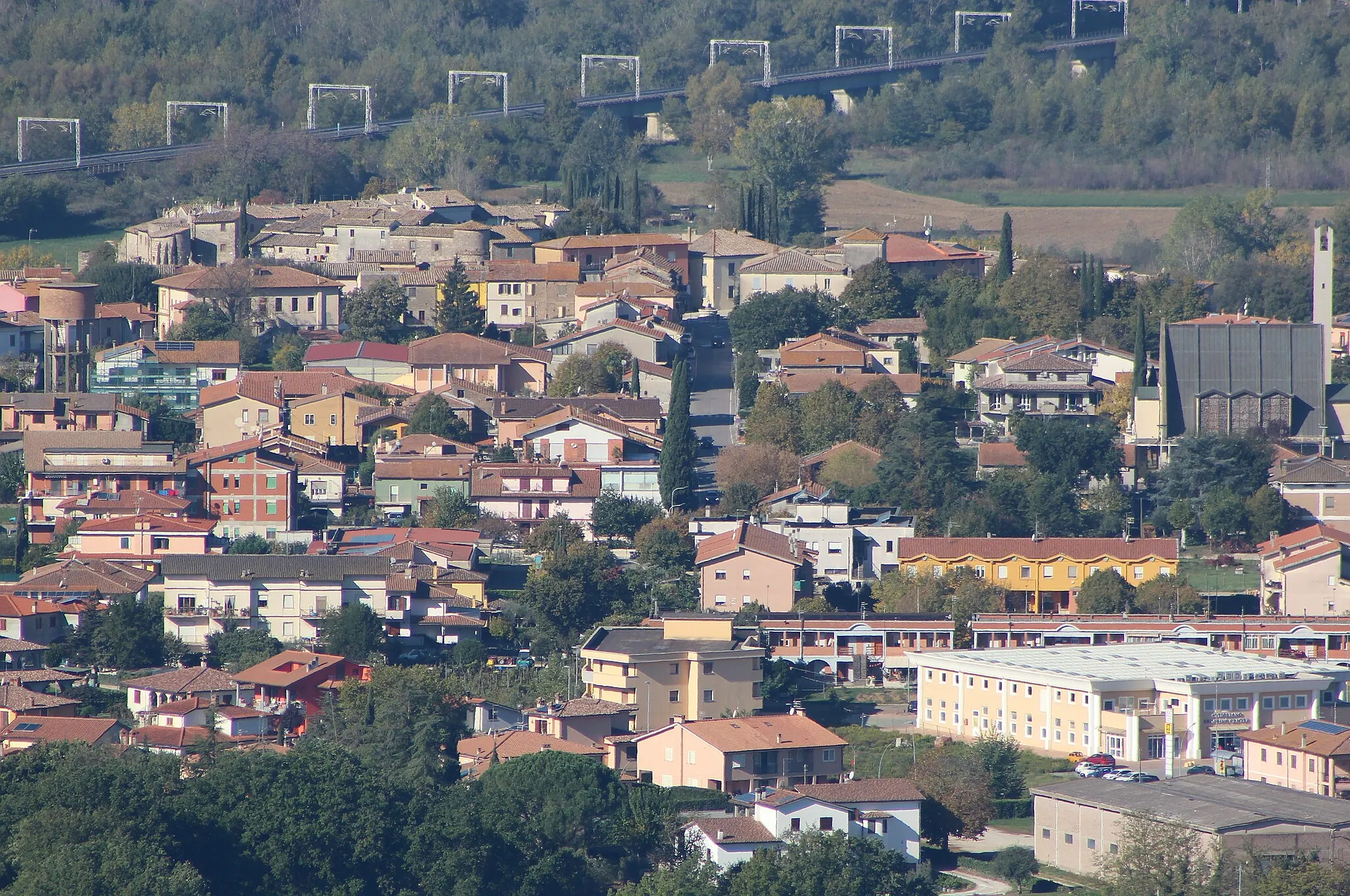 Photo showing: Panorama of Attigliano, Province of Terni, Umbria, Italy