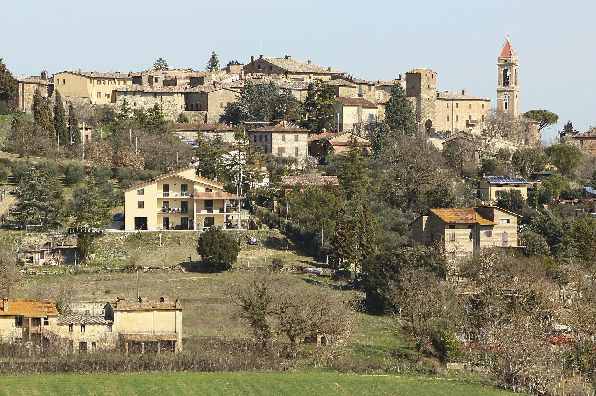 Photo showing: Panorama of Compignano, hamlet of Marsciano, Province of Perugia, Umbria, Italy