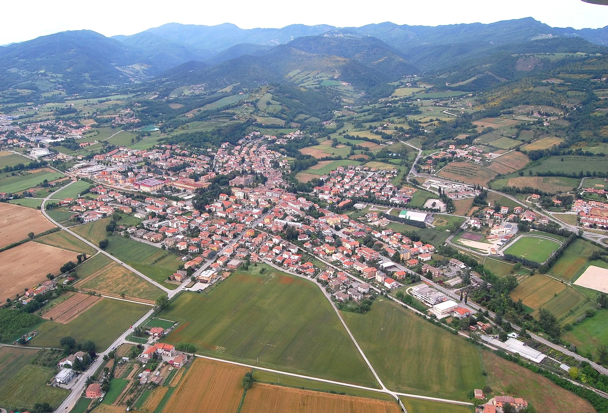 Photo showing: veduta aerea di san giustino - perugia