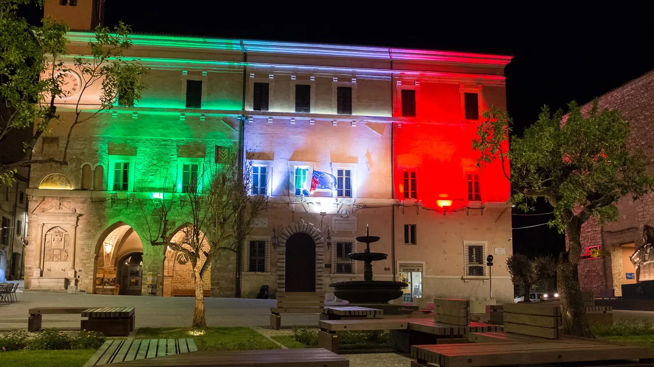 Photo showing: Town Hall (palazzo comunale) in Spello, Perugia, Italy