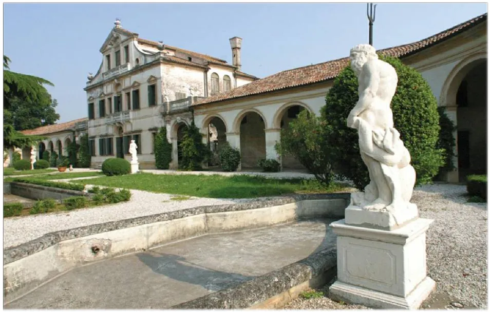 Photo showing: Villa Lattes: vista del fronte e del parco