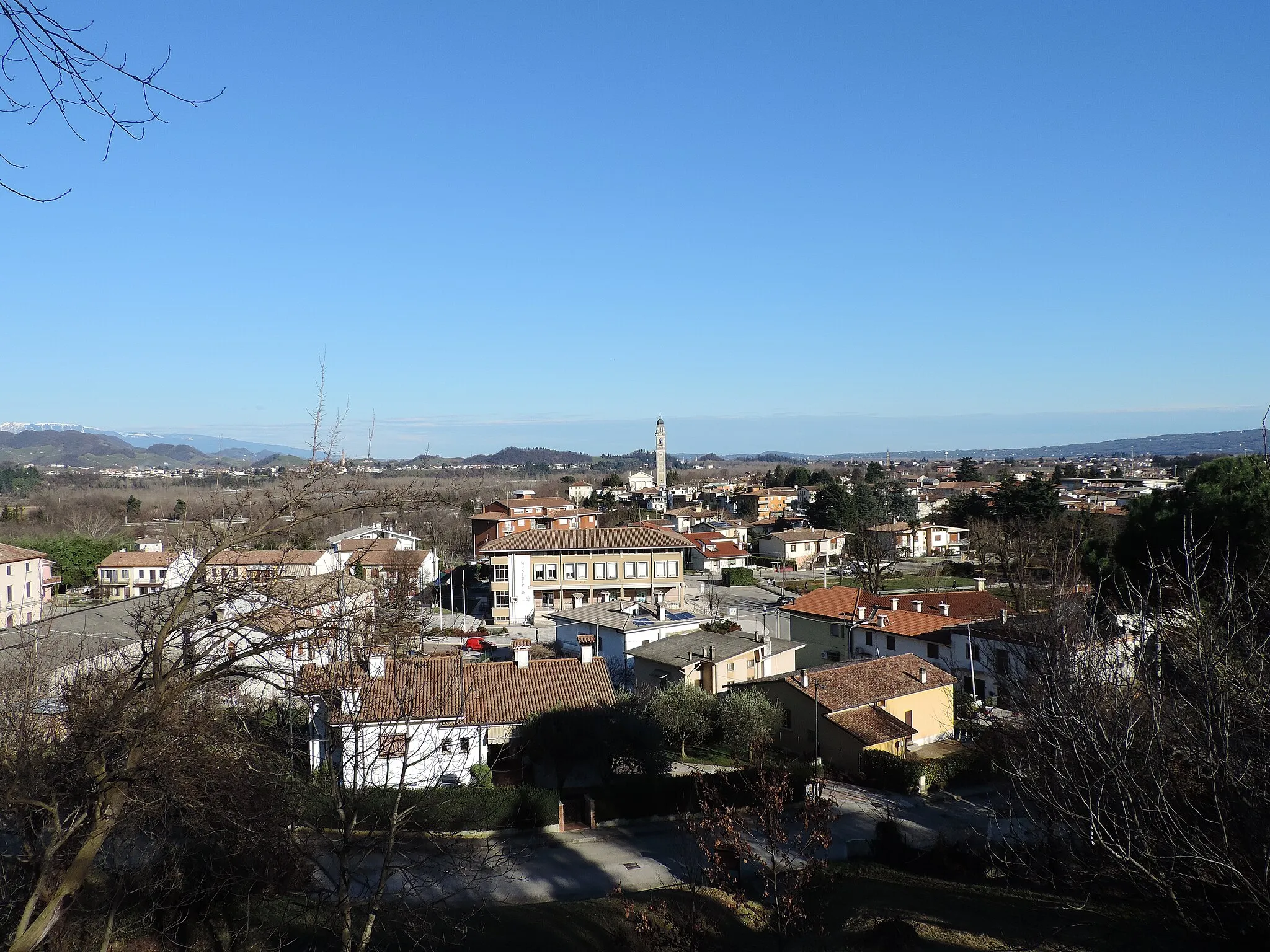 Photo showing: Vista di Onigo di Pederobba da ovest.