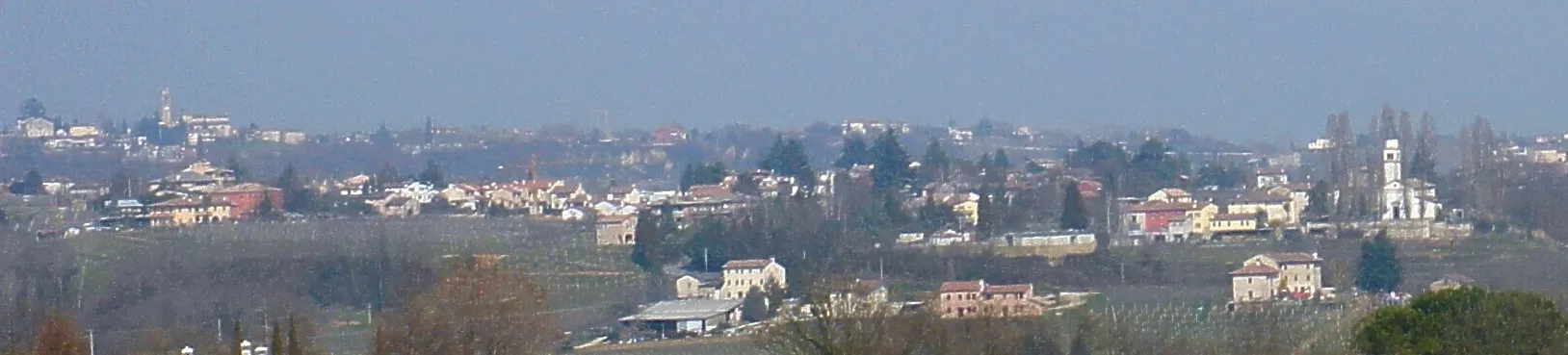 Photo showing: Rua and Santa Maria di Feletto (San Pietro di Feletto, Italy) - View from hills of Collalto