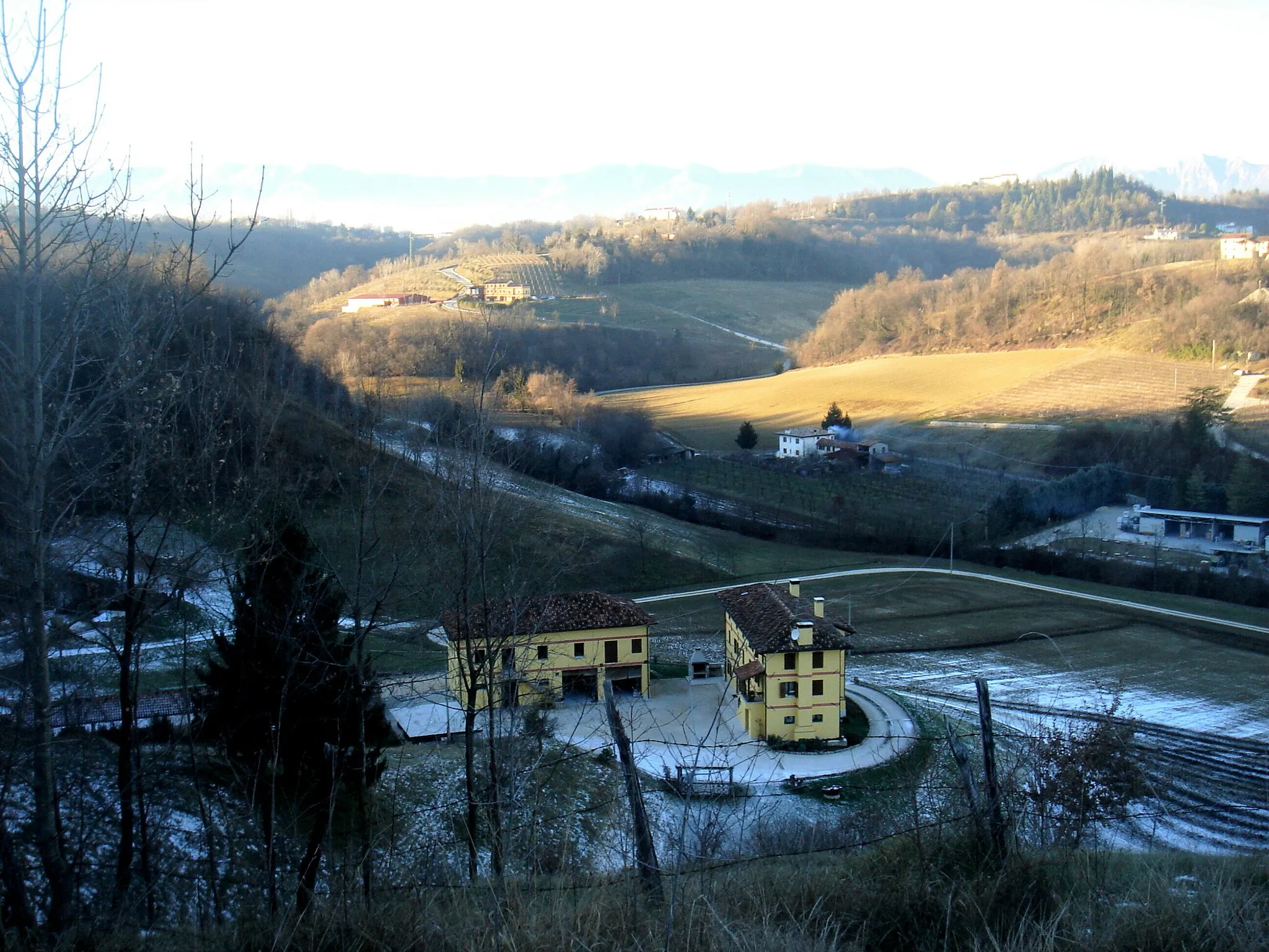 Photo showing: Crevada, veduta panoramica sui colli del it:Collalto