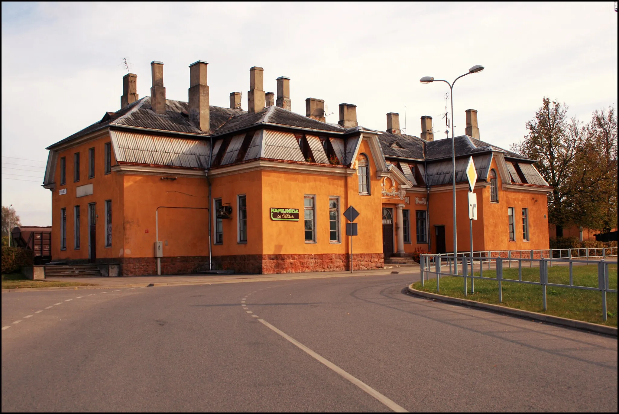 Photo showing: Chimneys on the Dobele railway station