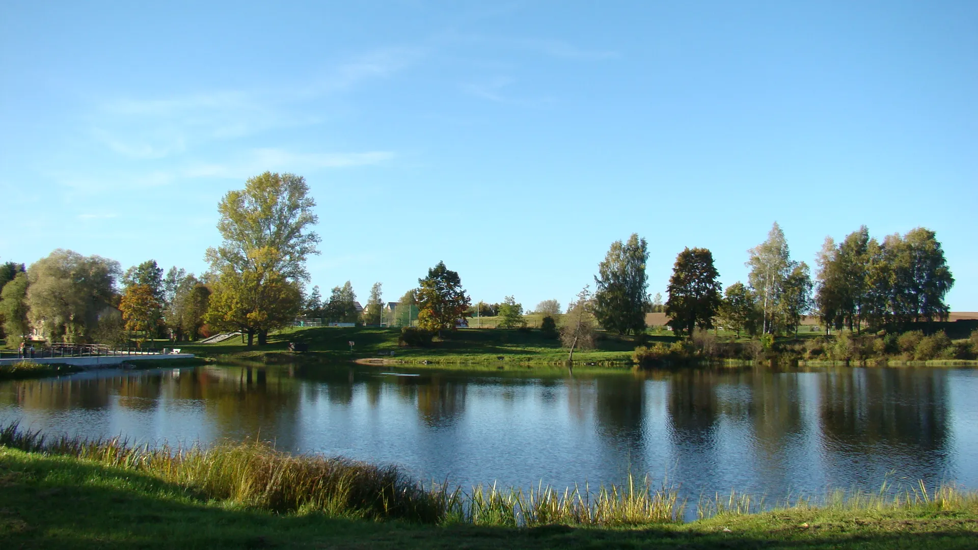 Photo showing: Teperis lake in Smiltene, Latvia.