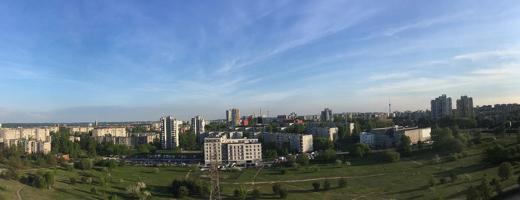 Photo showing: Panoramic view of Vilnius Šeškinė district