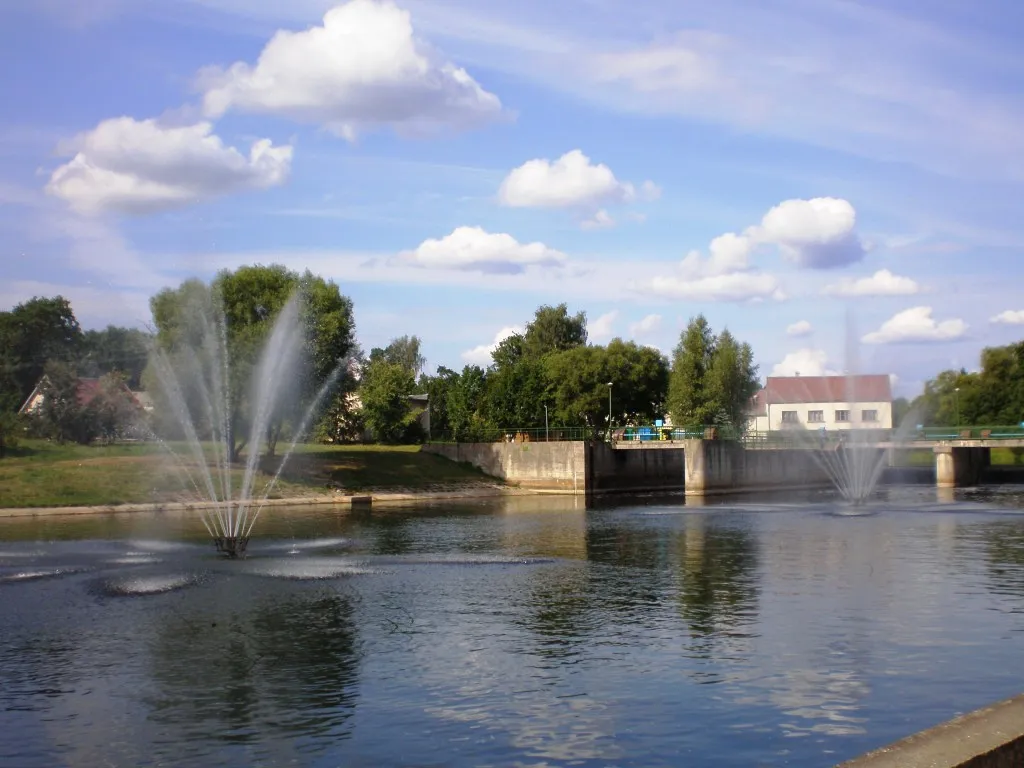 Photo showing: Šventoji river in Anykščiai, Lithuania