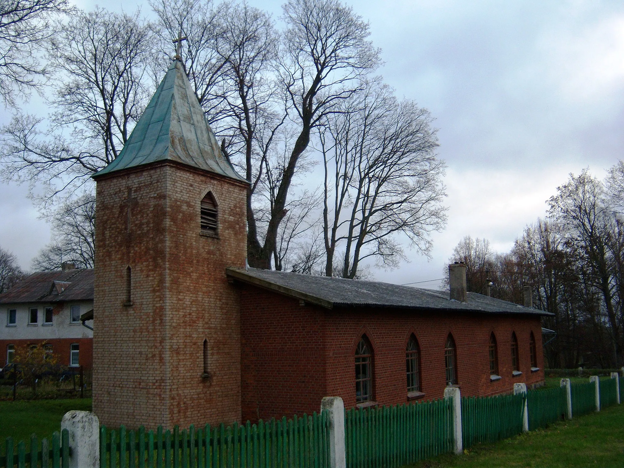 Photo showing: Evangelical Lutheran Church in Priekulė, Klaipėda District, Lithuania