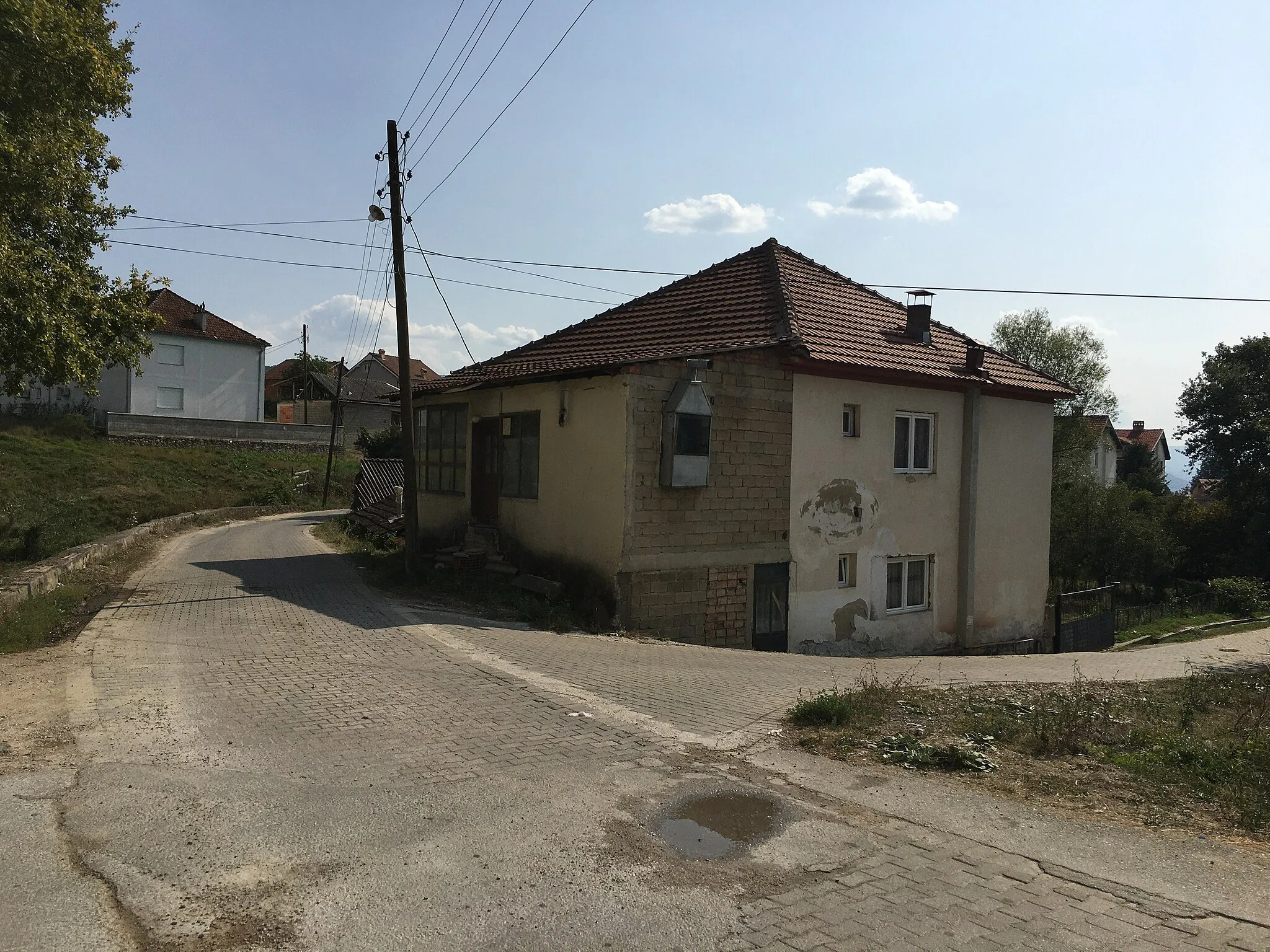 Photo showing: Houses in the village of Srbica