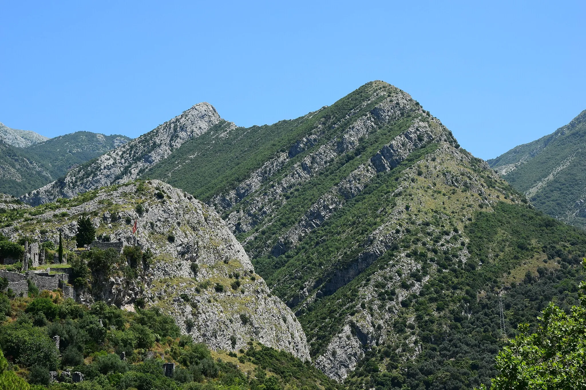 Photo showing: Mountains around Old Town of Bar