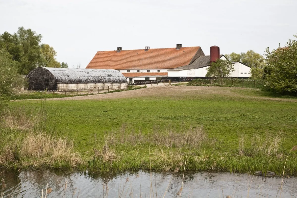 Photo showing: Overlaat Ossenwaard: Overzicht ligging boerderij op een terp of ook wel, in dit gebied,  pol genoemd (opmerking: Publicatie: TRAP Pannerdensch Kanaal (Cultuurhistorische Routes in Nederland - 58))