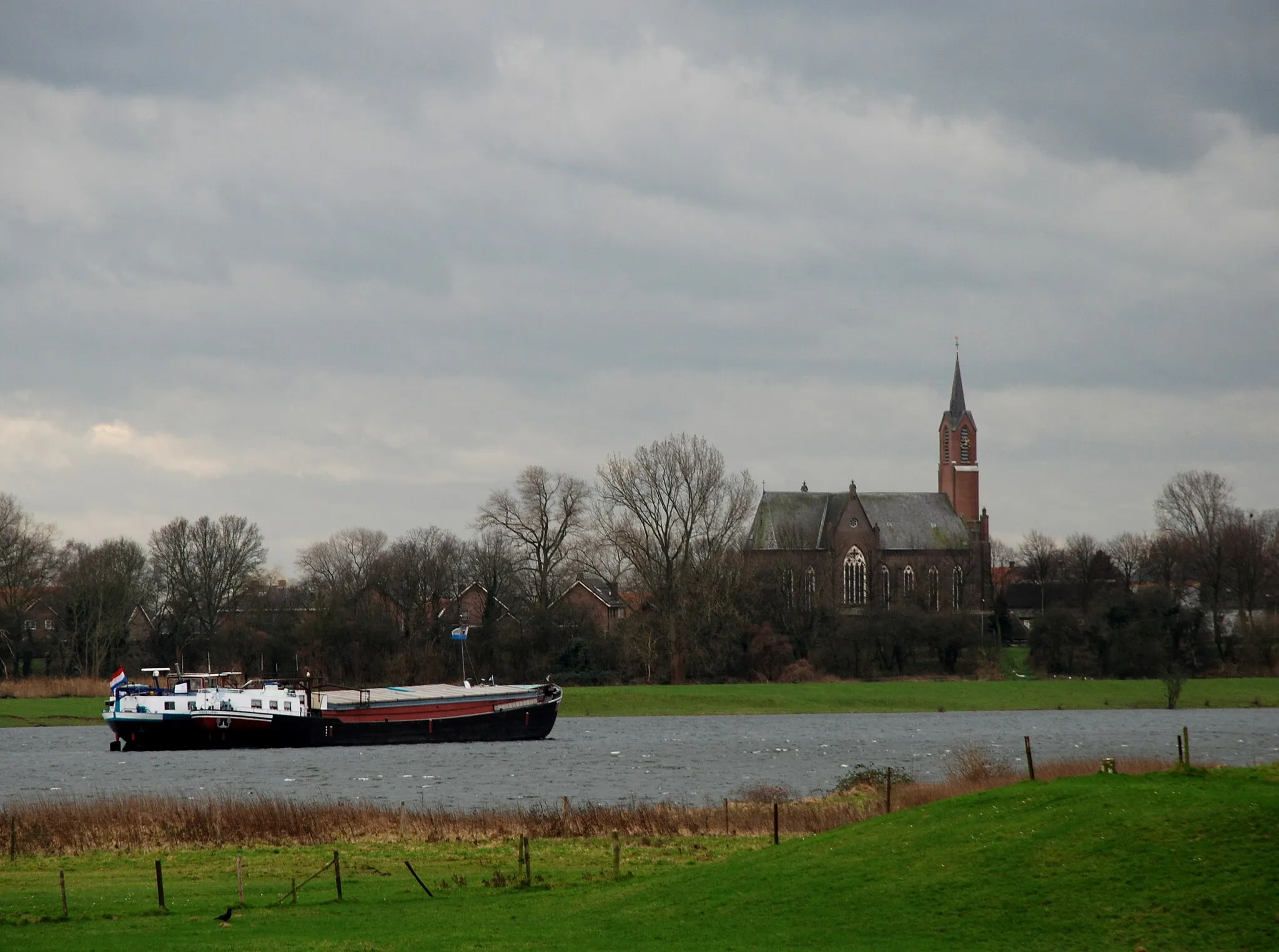 Photo showing: The Maas at Rossum, Netherlands, Jan. 2007