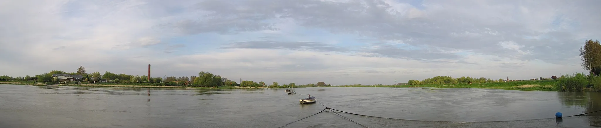 Photo showing: Panoramics of the Rhine river in Wageningen