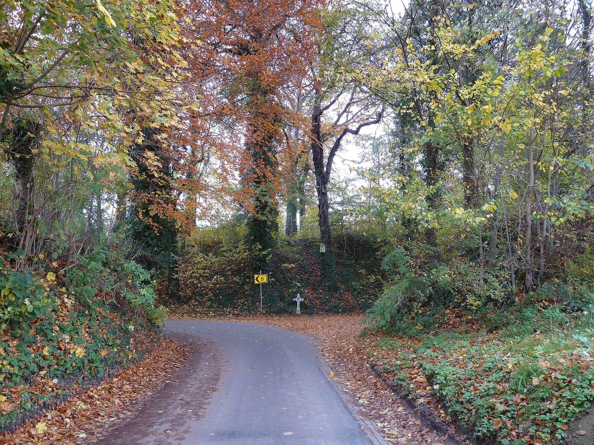 Photo showing: Crosses at crossing Wienweg, Nuth, Limburg, the Netherlands