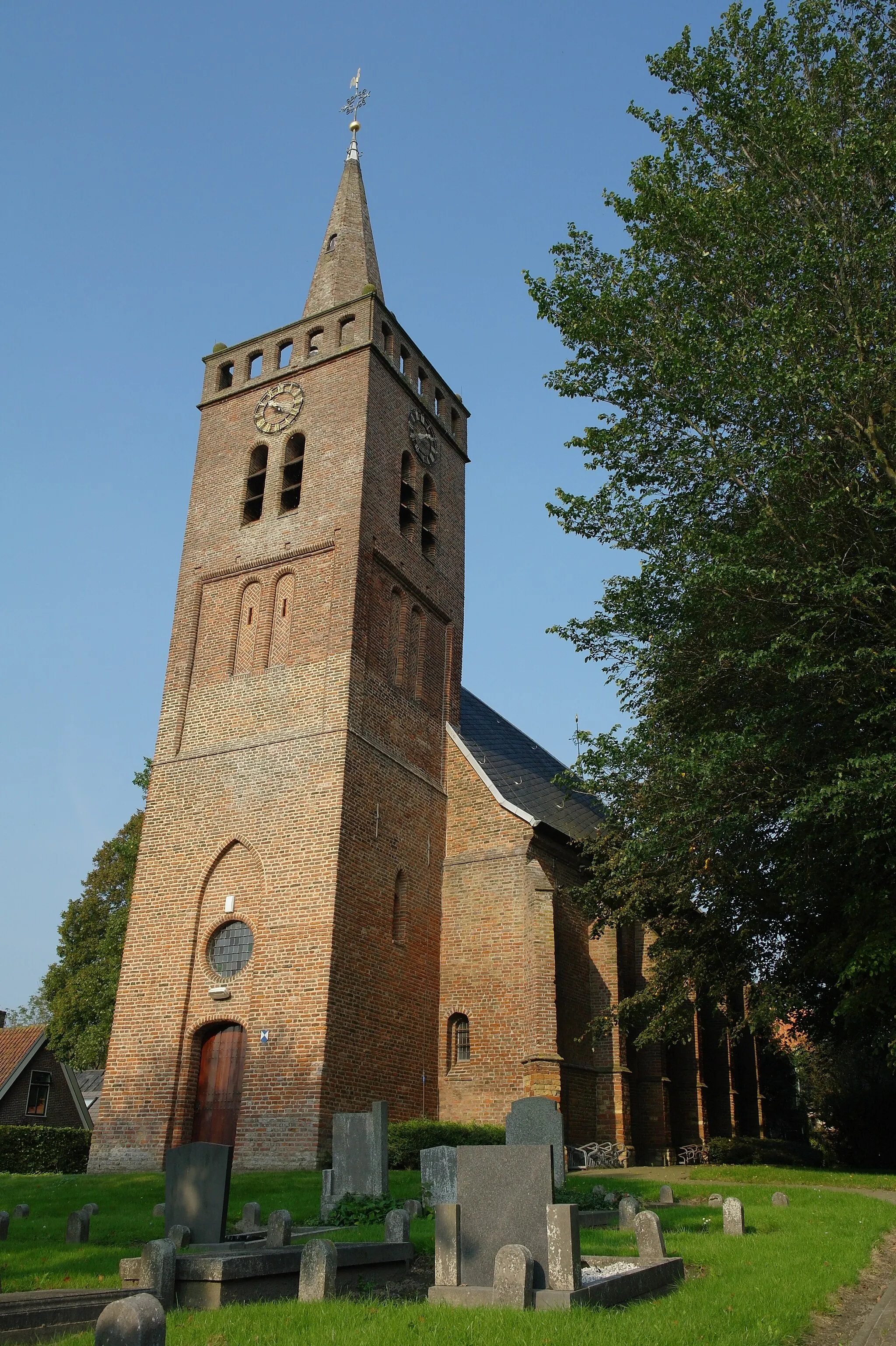Photo showing: Tower of the Reformed Church, Opperdoes, The Netherlands
