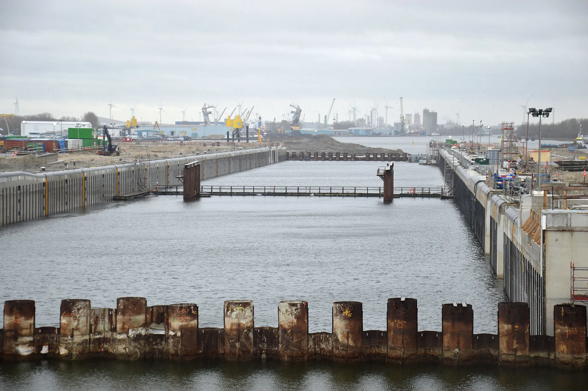 Photo showing: Nieuwe Sluis Terneuzen under construction, December 2022