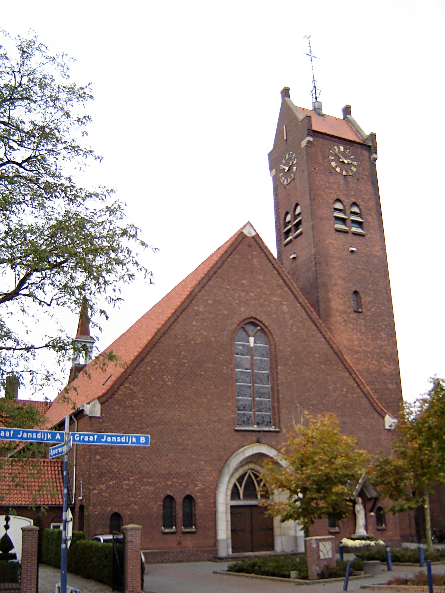 Photo showing: Church of the Visitation of Mary in Westdorpe. Westdorpe, Terneuzen, Zeeland, the Netherlands